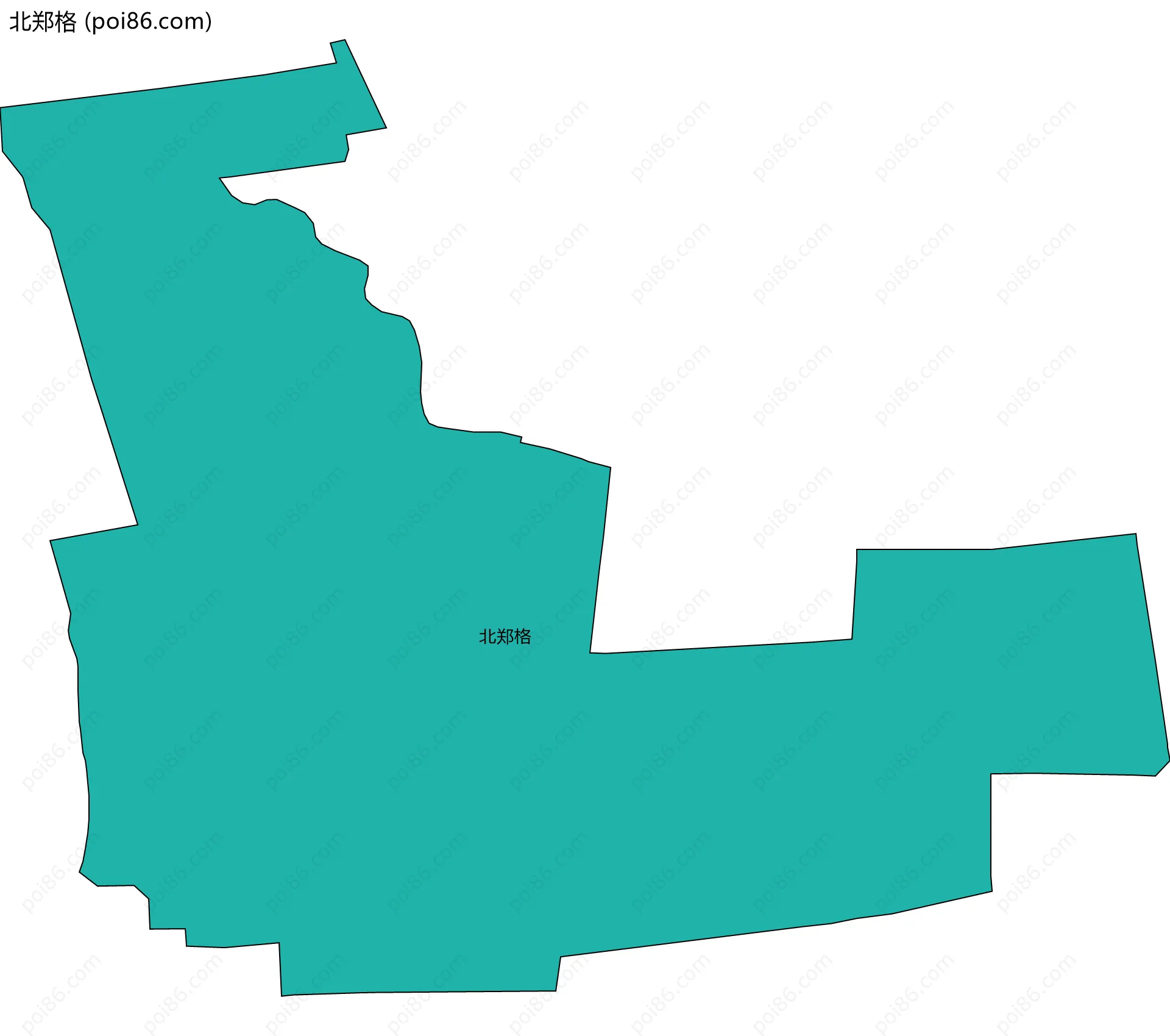 北郑格边界地图