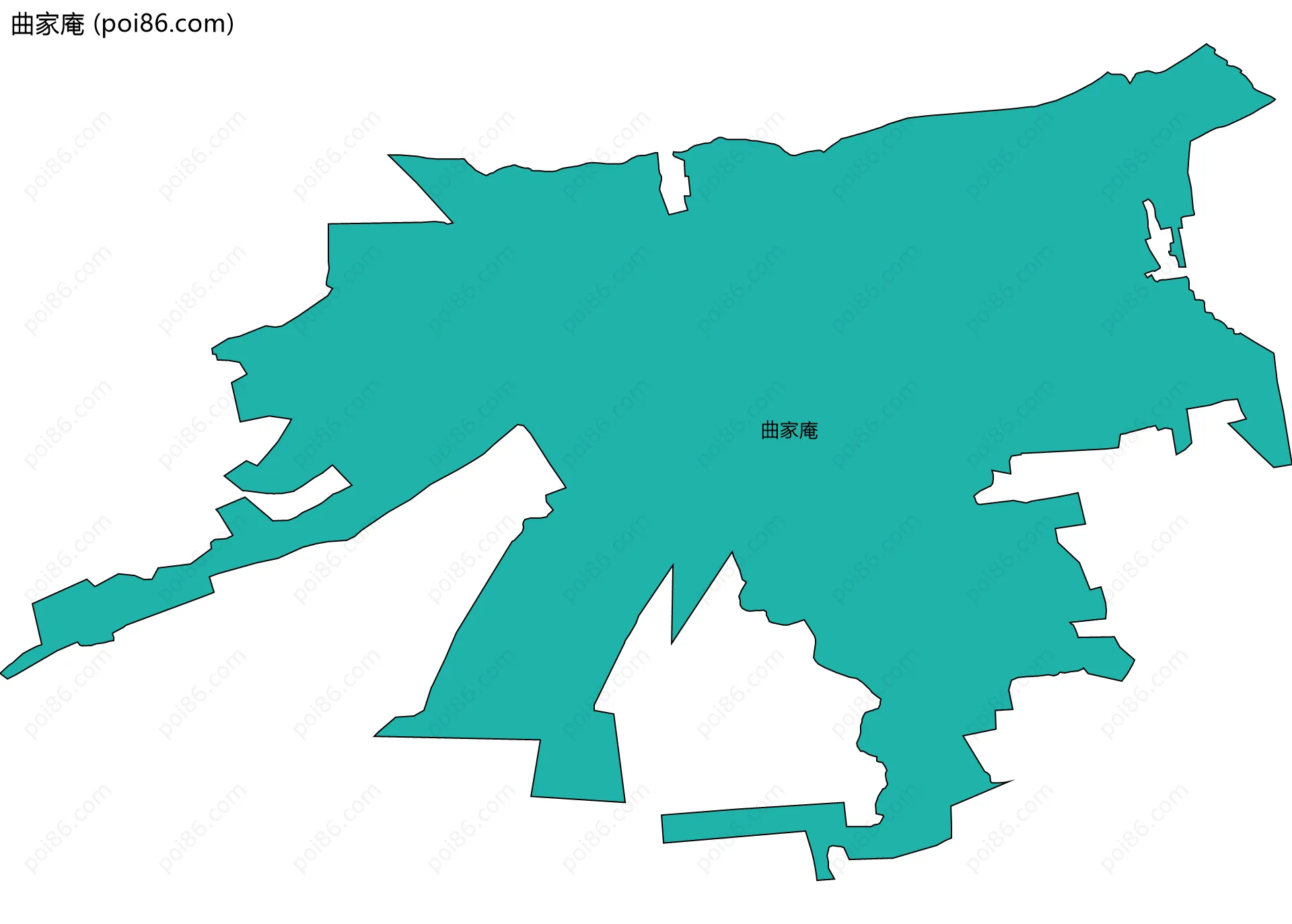曲家庵边界地图