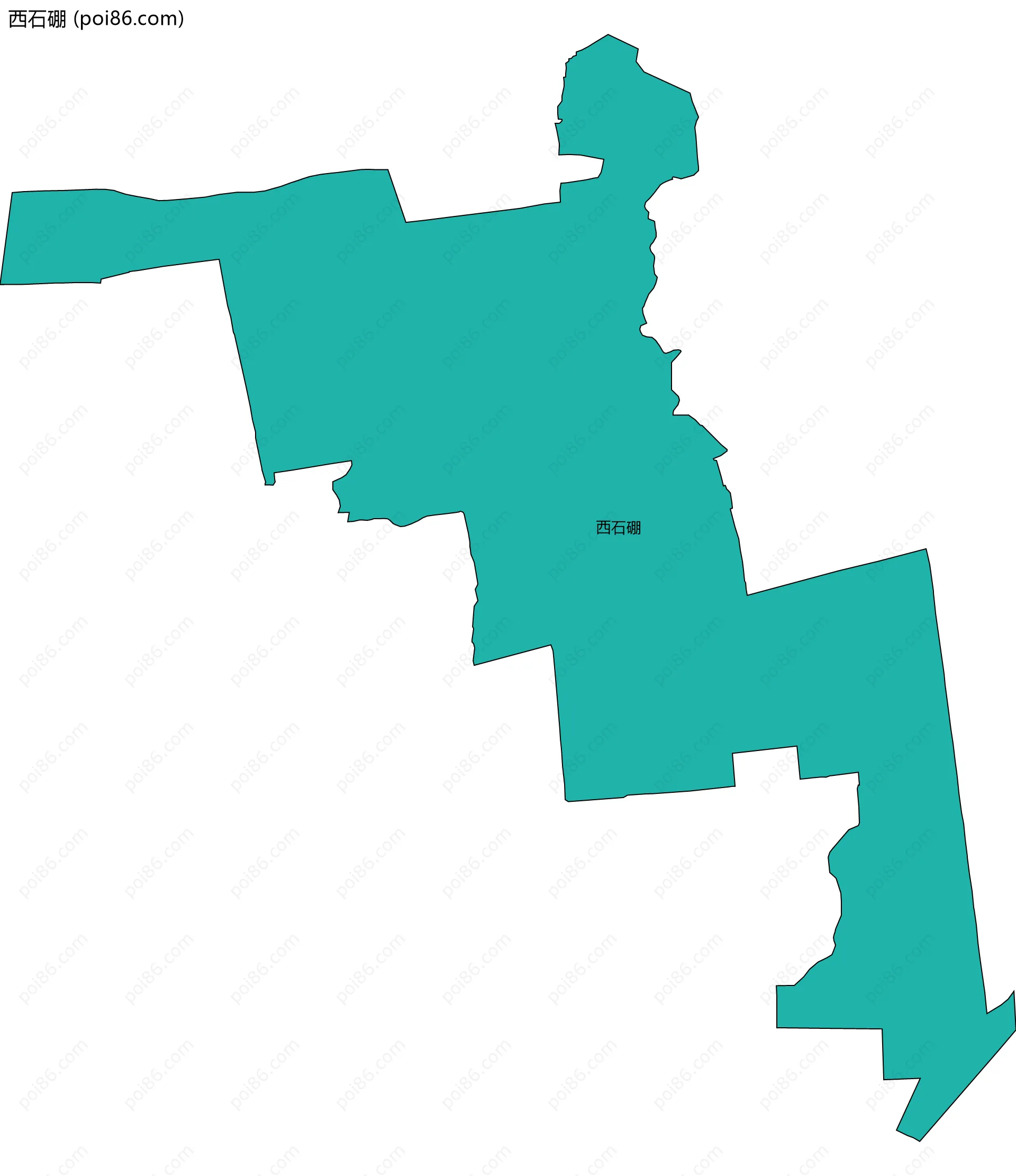 西石硼边界地图