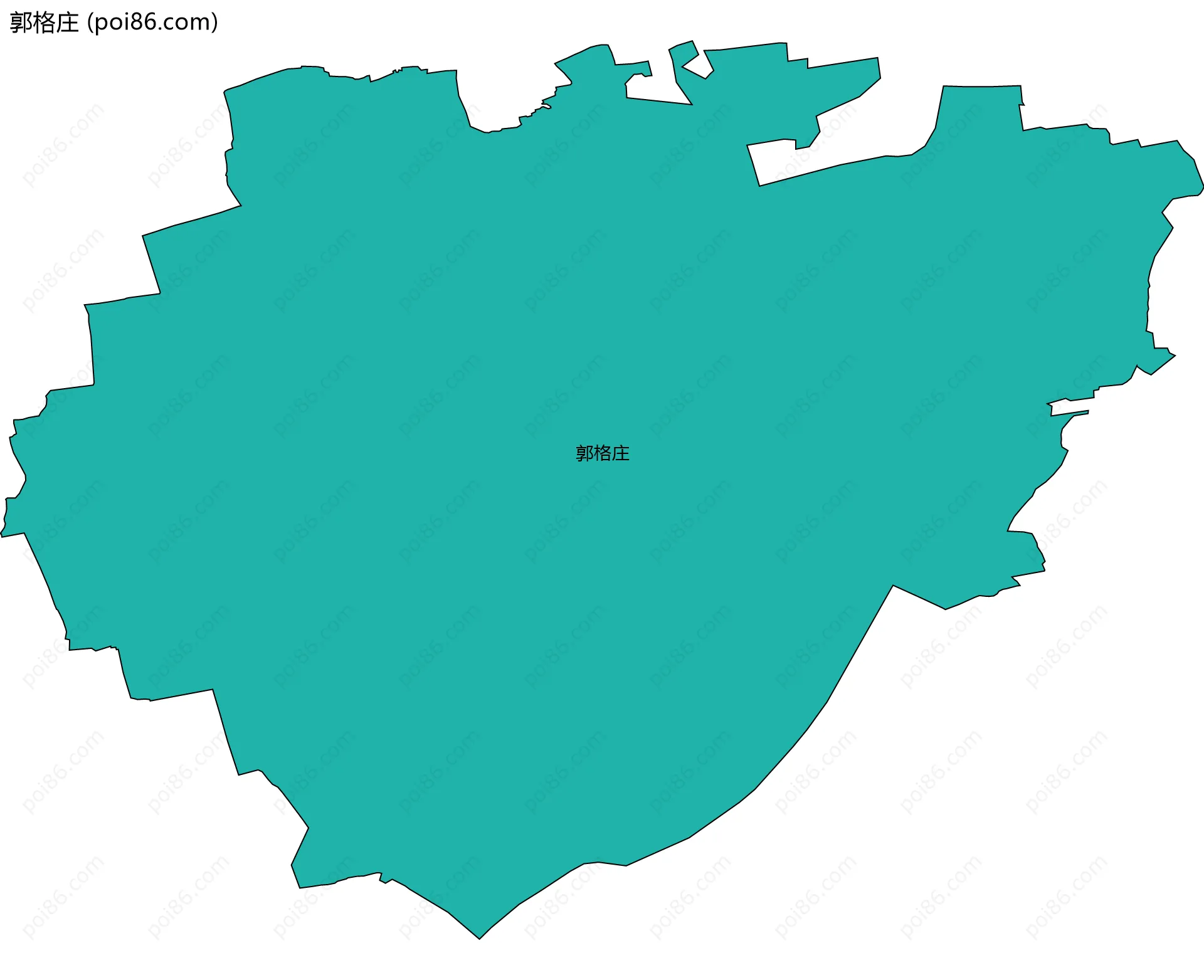 郭格庄边界地图