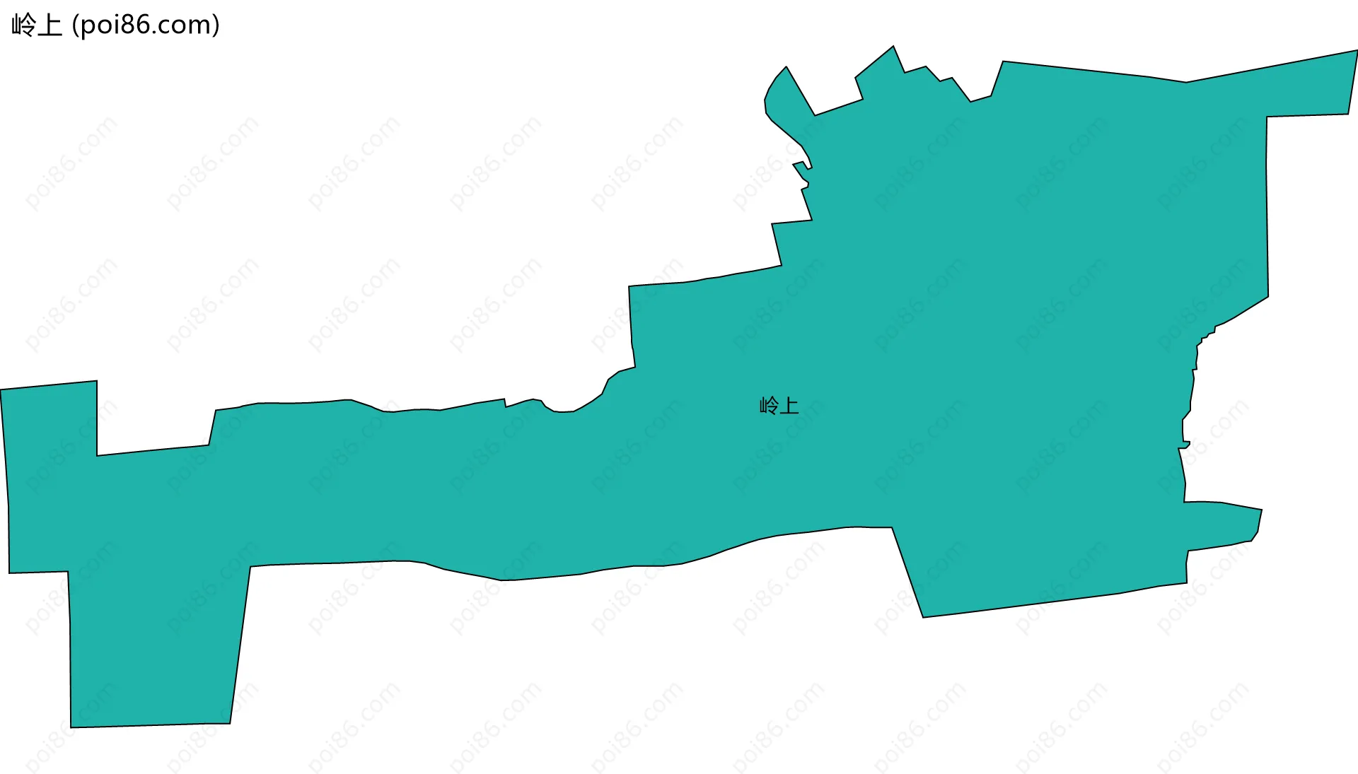 岭上边界地图