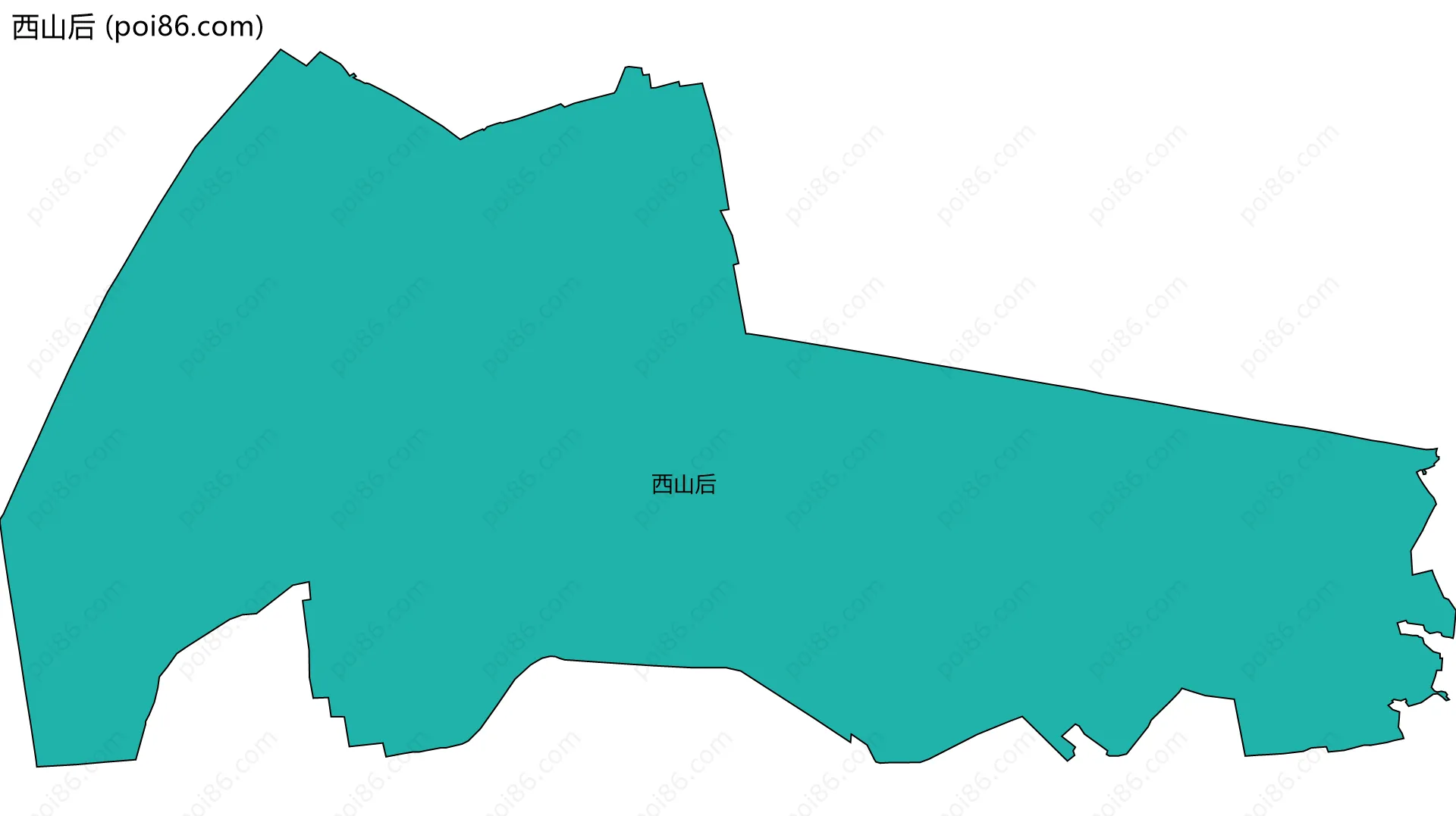 西山后边界地图