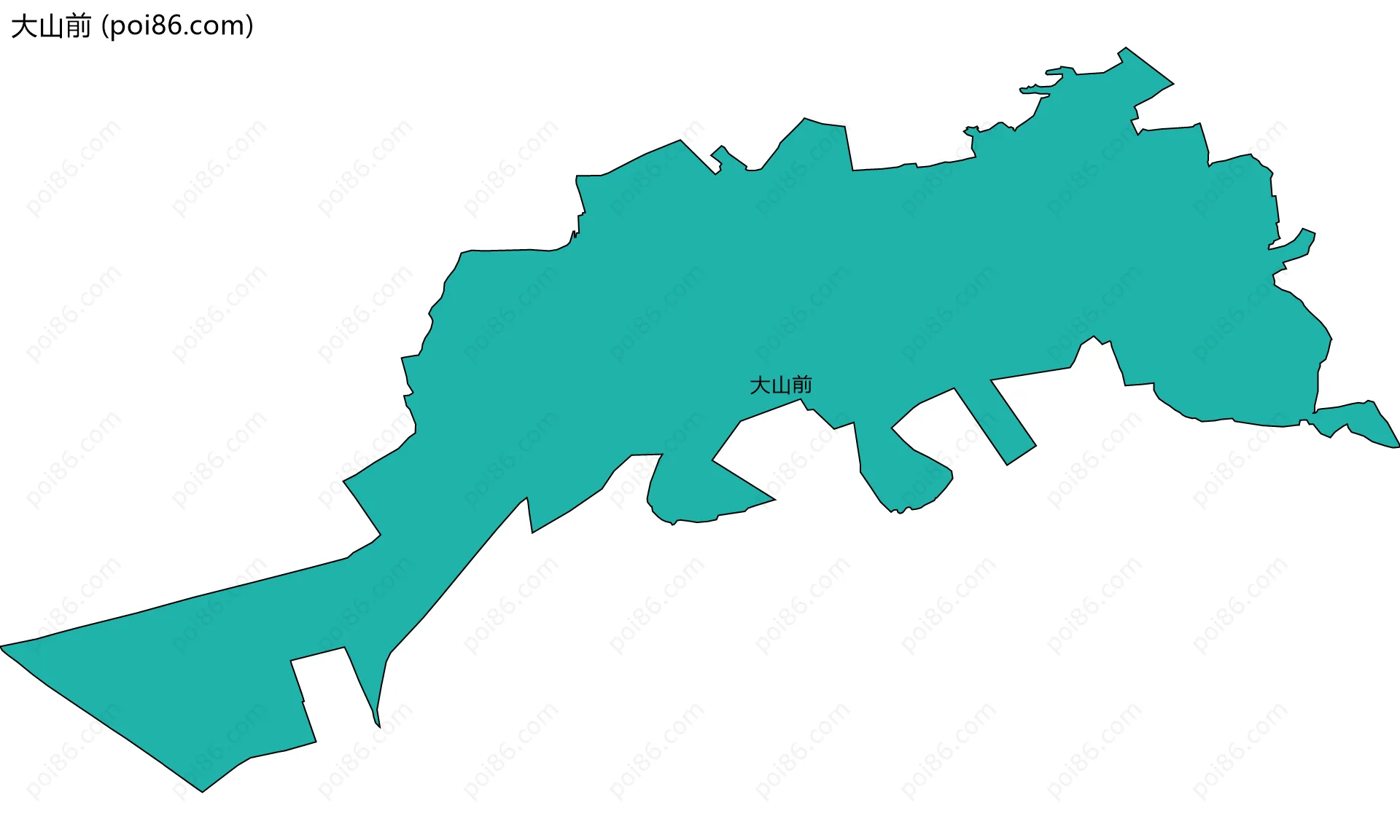 大山前边界地图