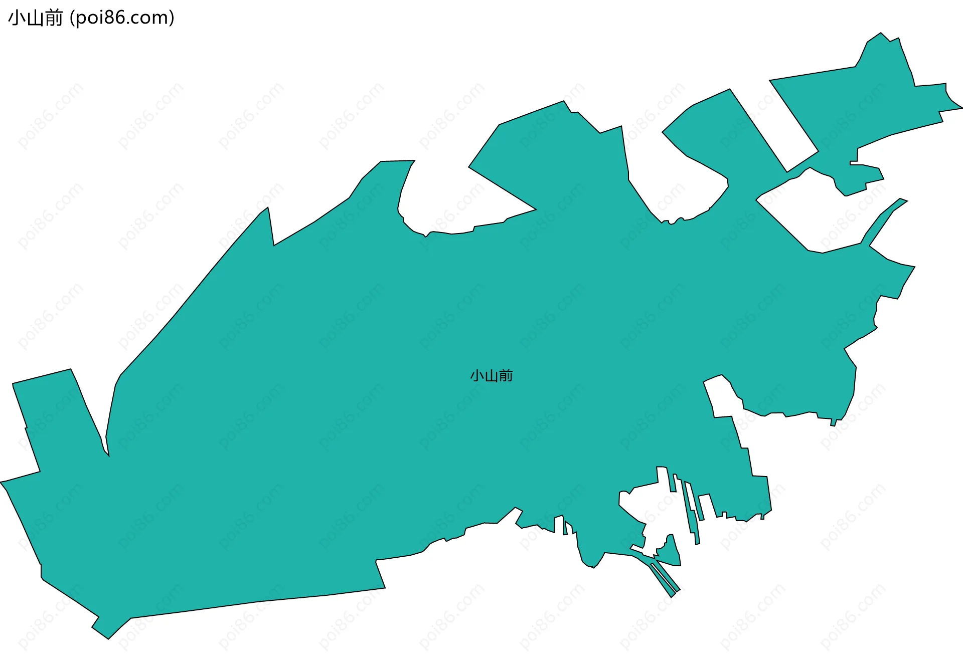小山前边界地图