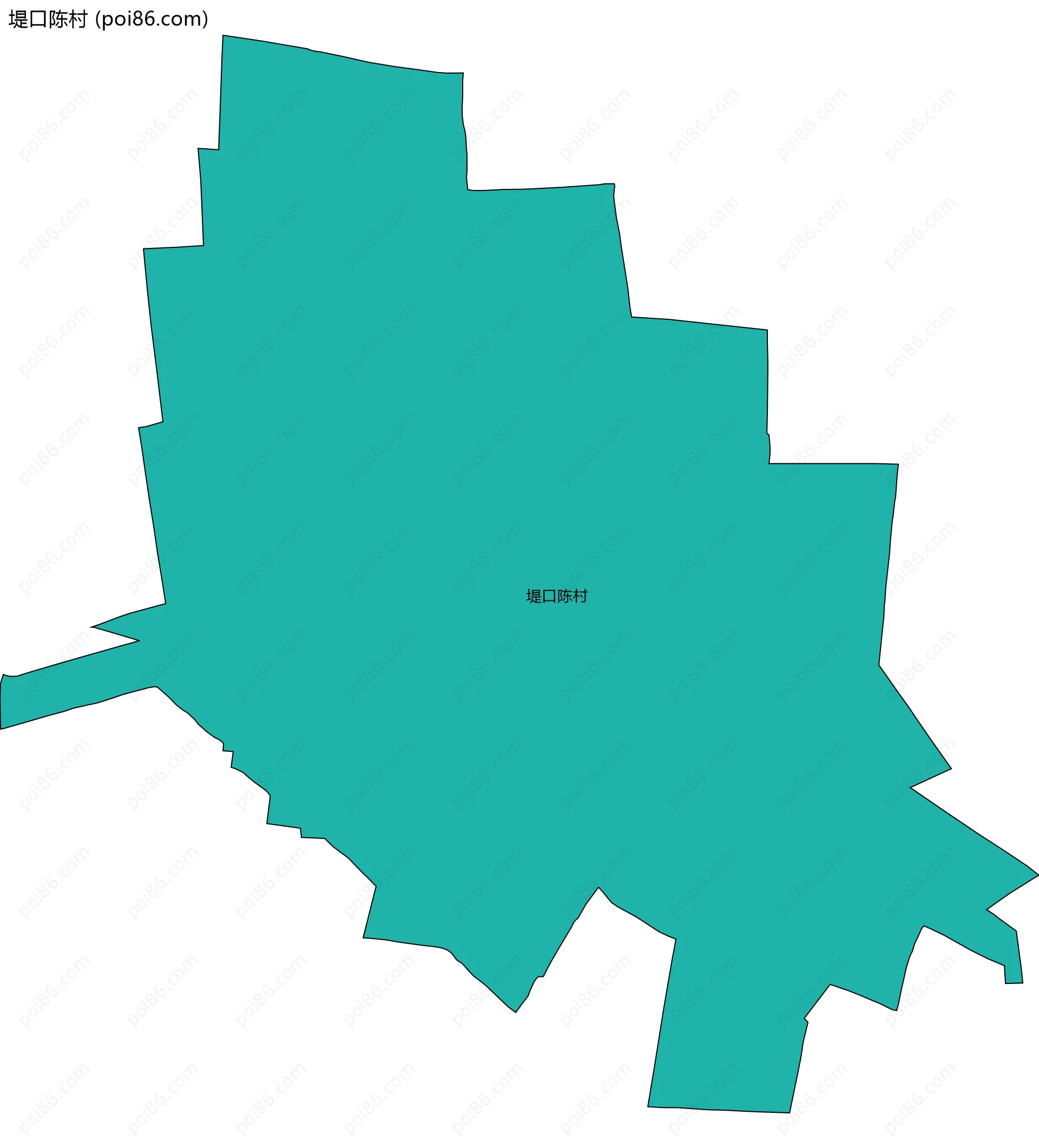 堤口陈村边界地图