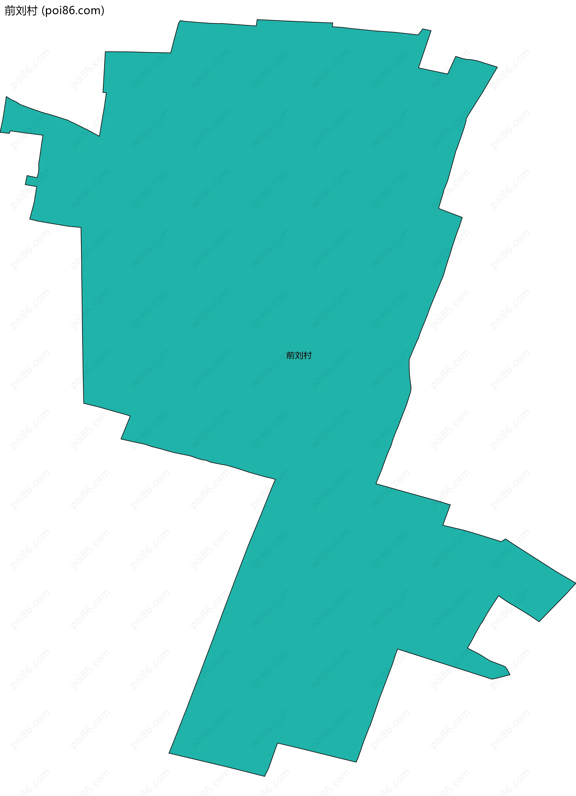 前刘村边界地图