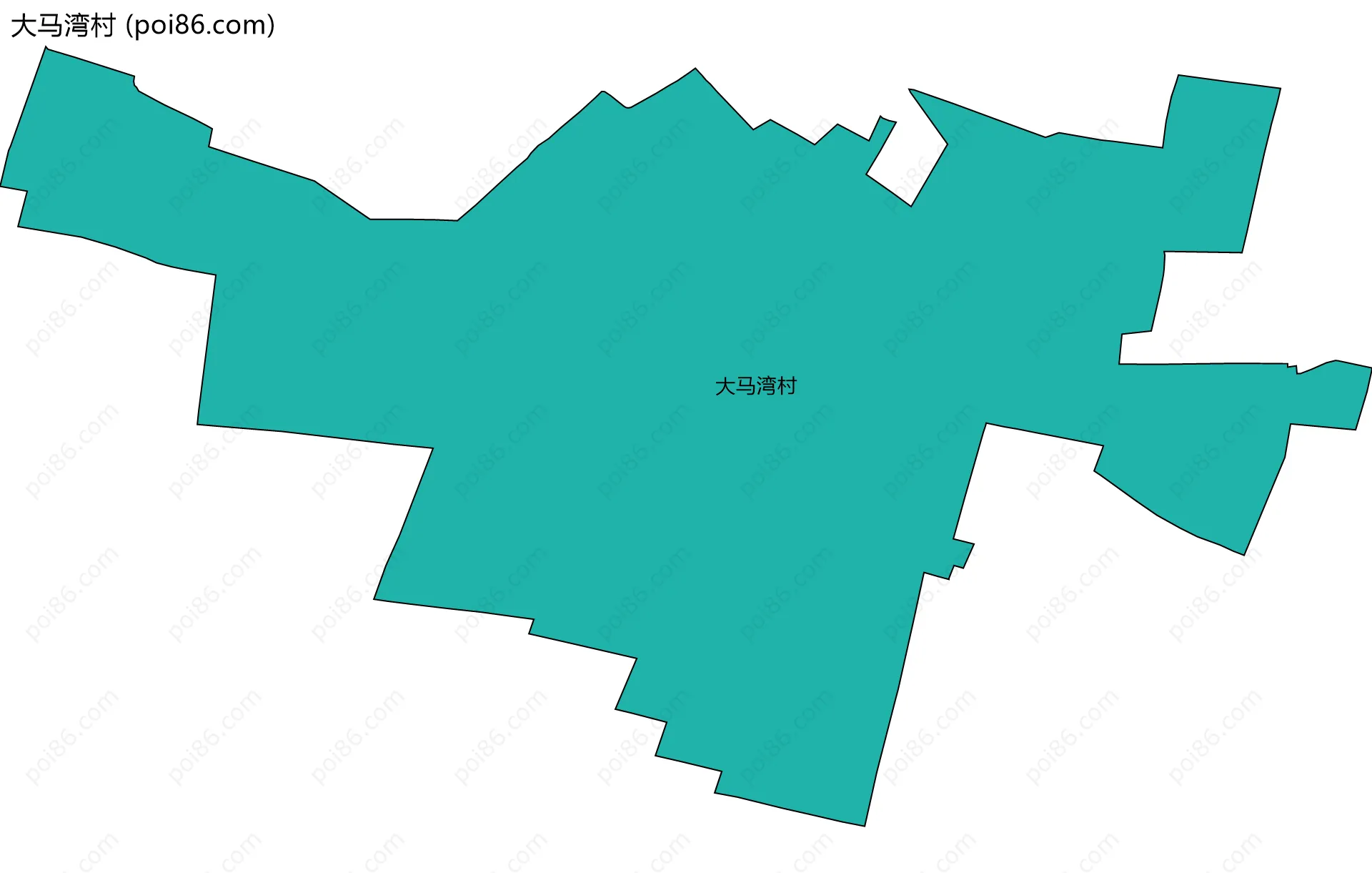大马湾村边界地图