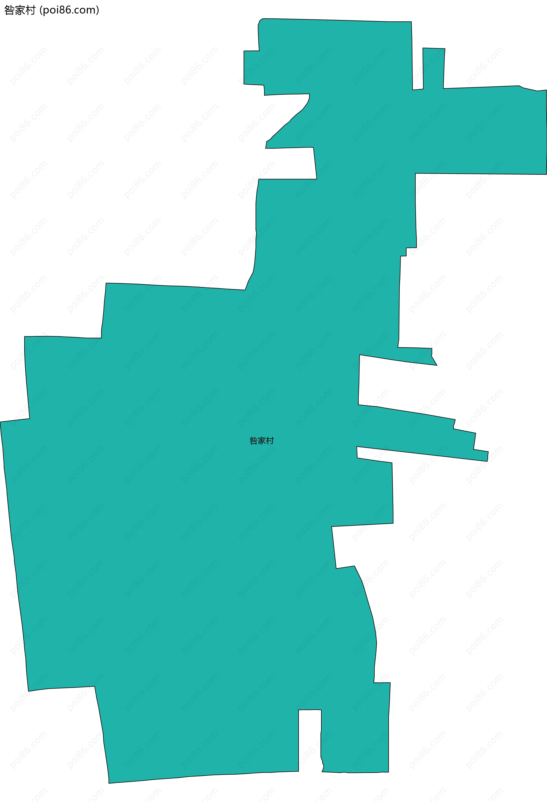 咎家村边界地图