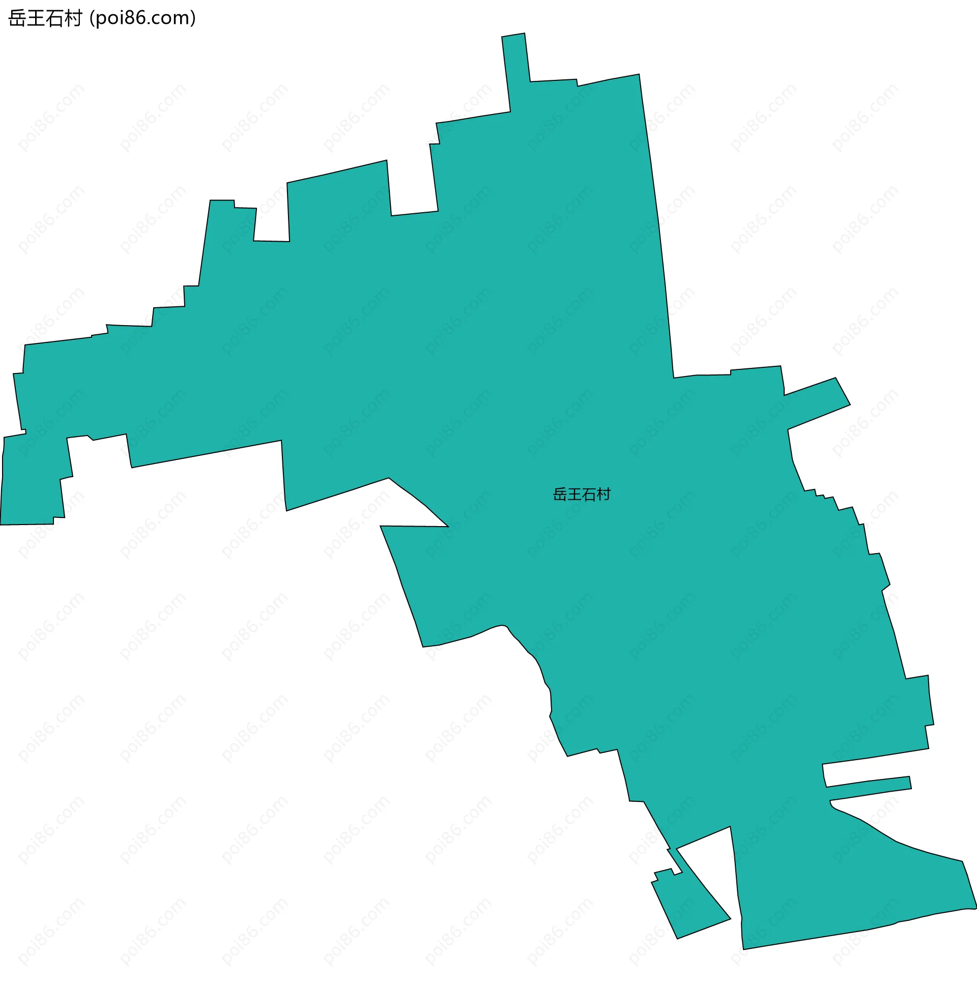 岳王石村边界地图
