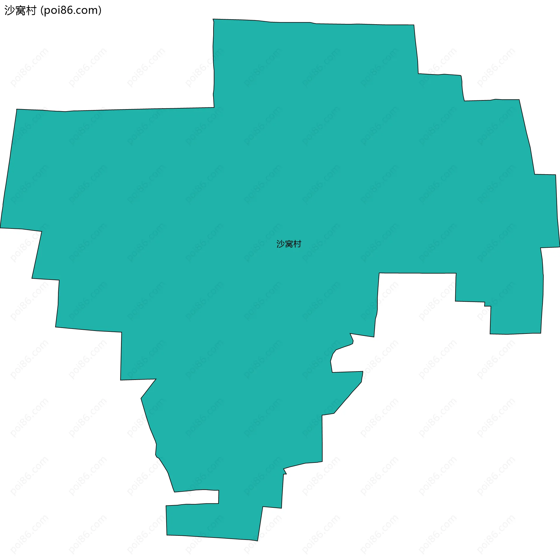 沙窝村边界地图