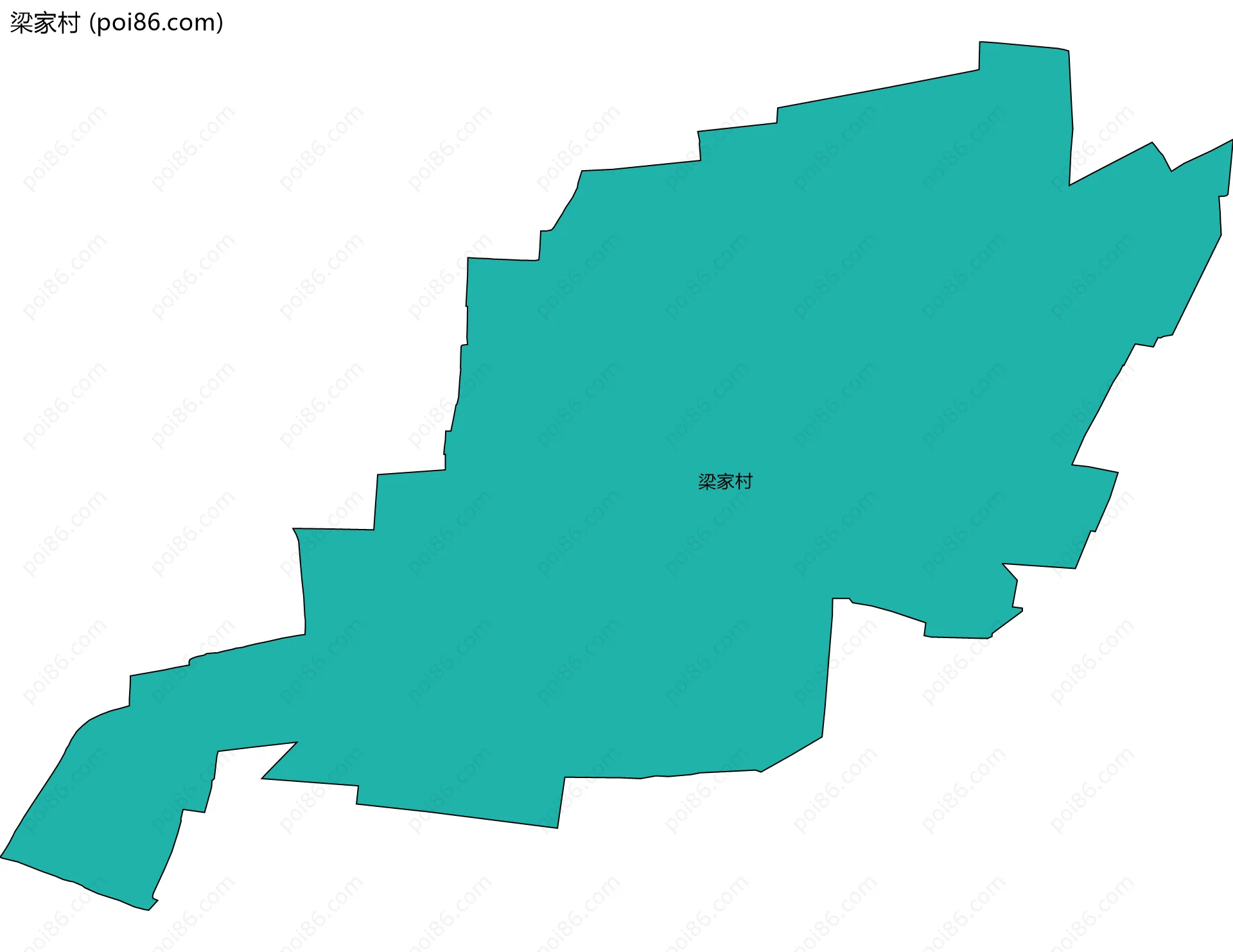 梁家村边界地图