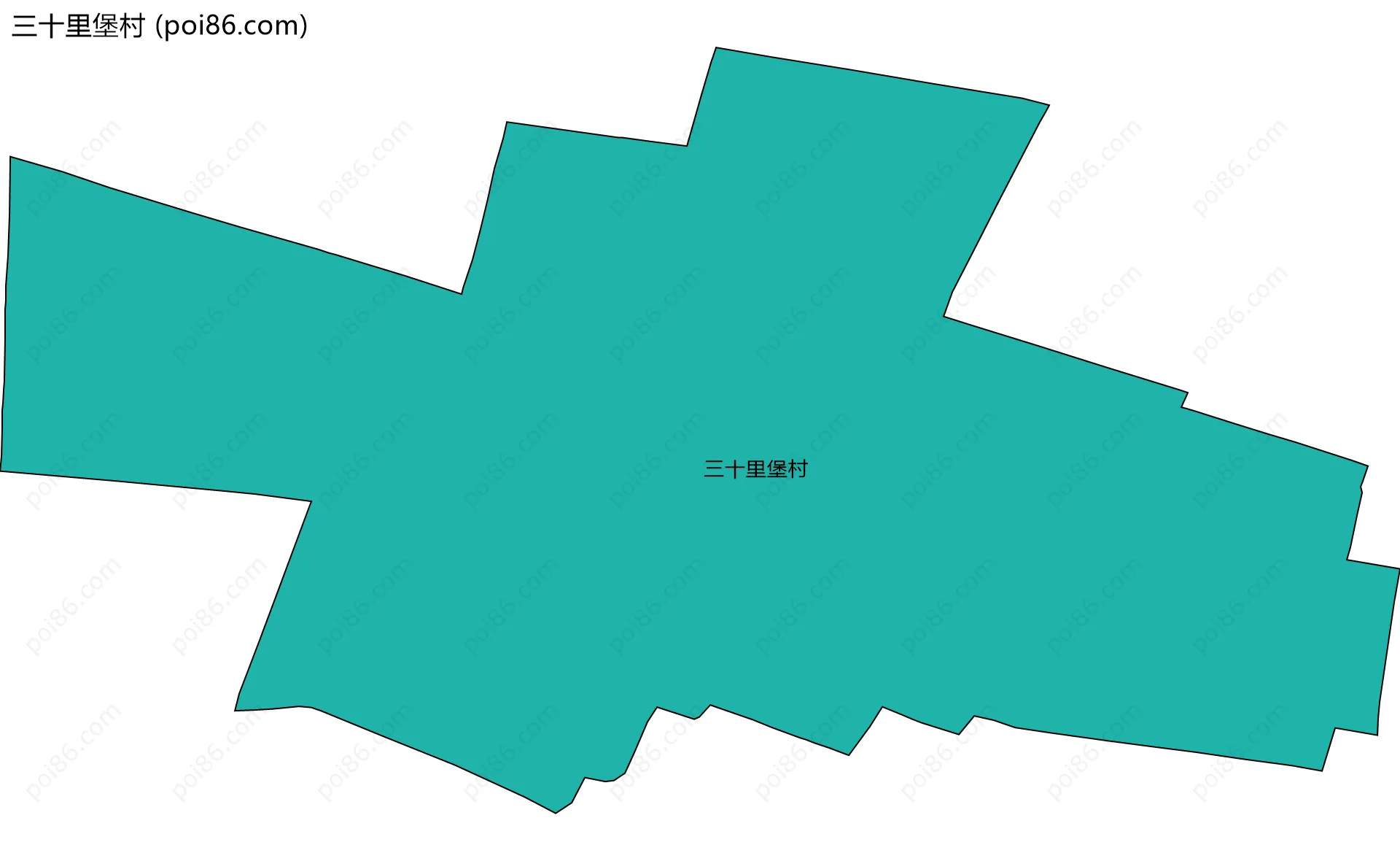 三十里堡村边界地图