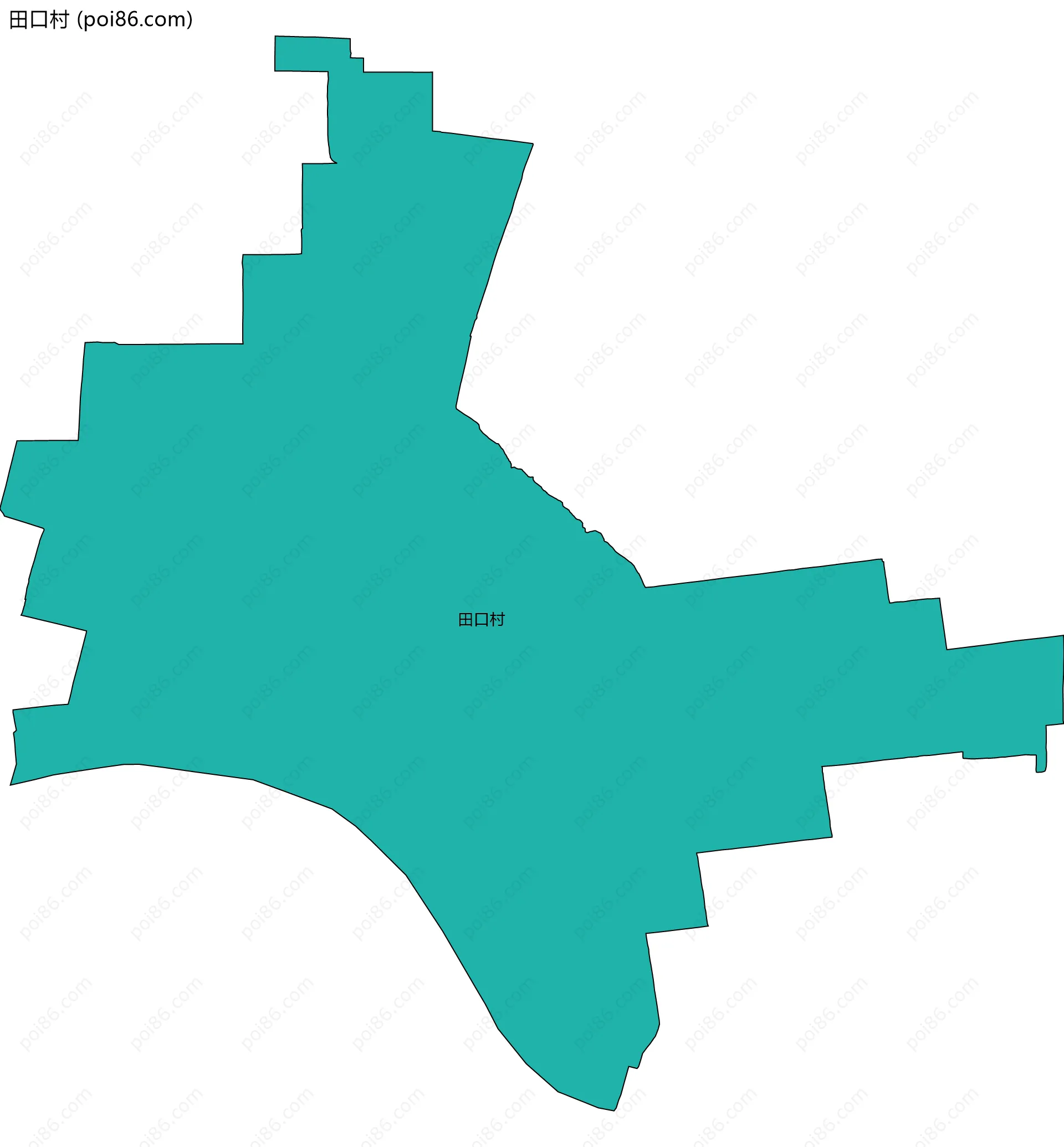 田口村边界地图