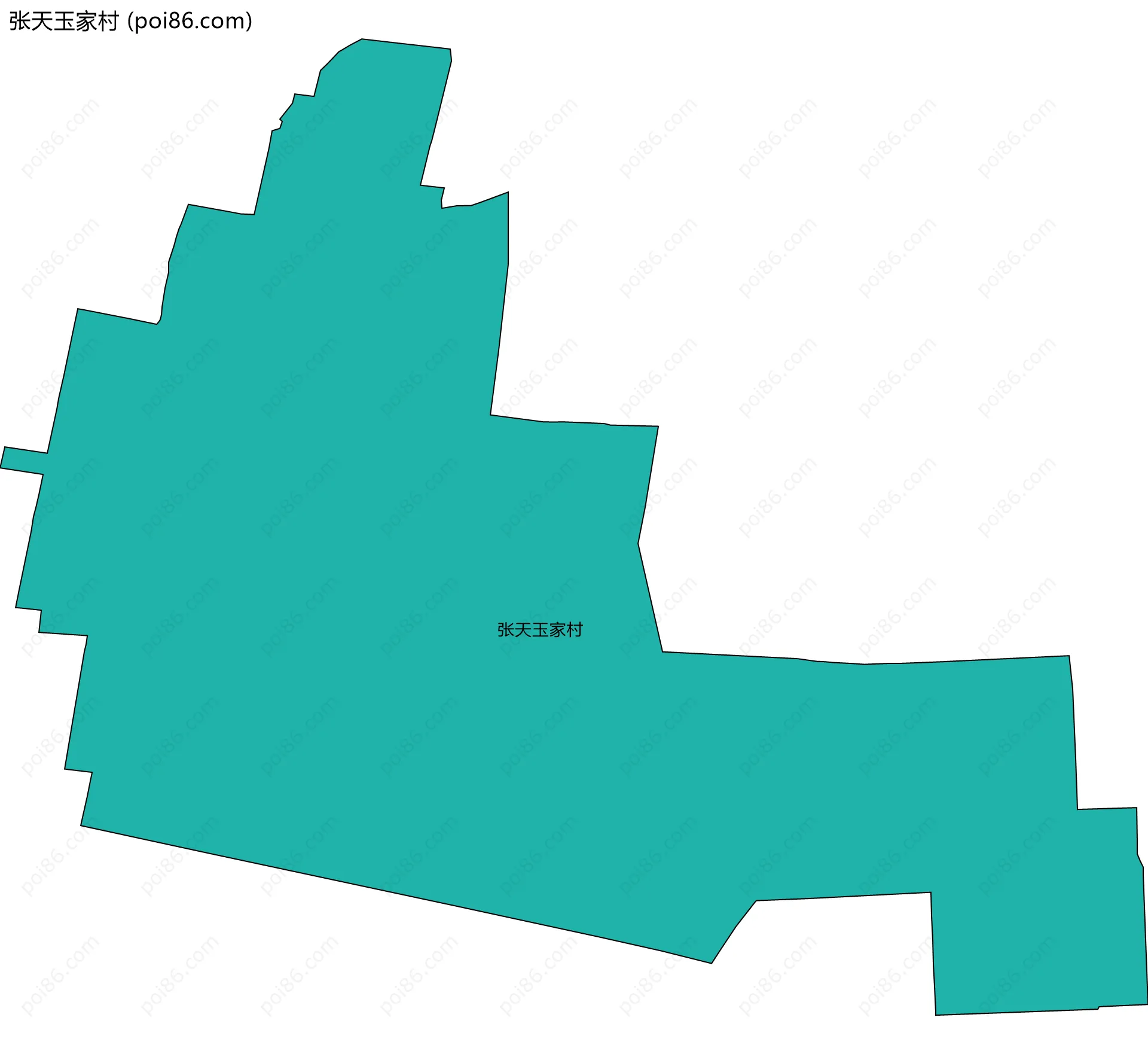 张天玉家村边界地图