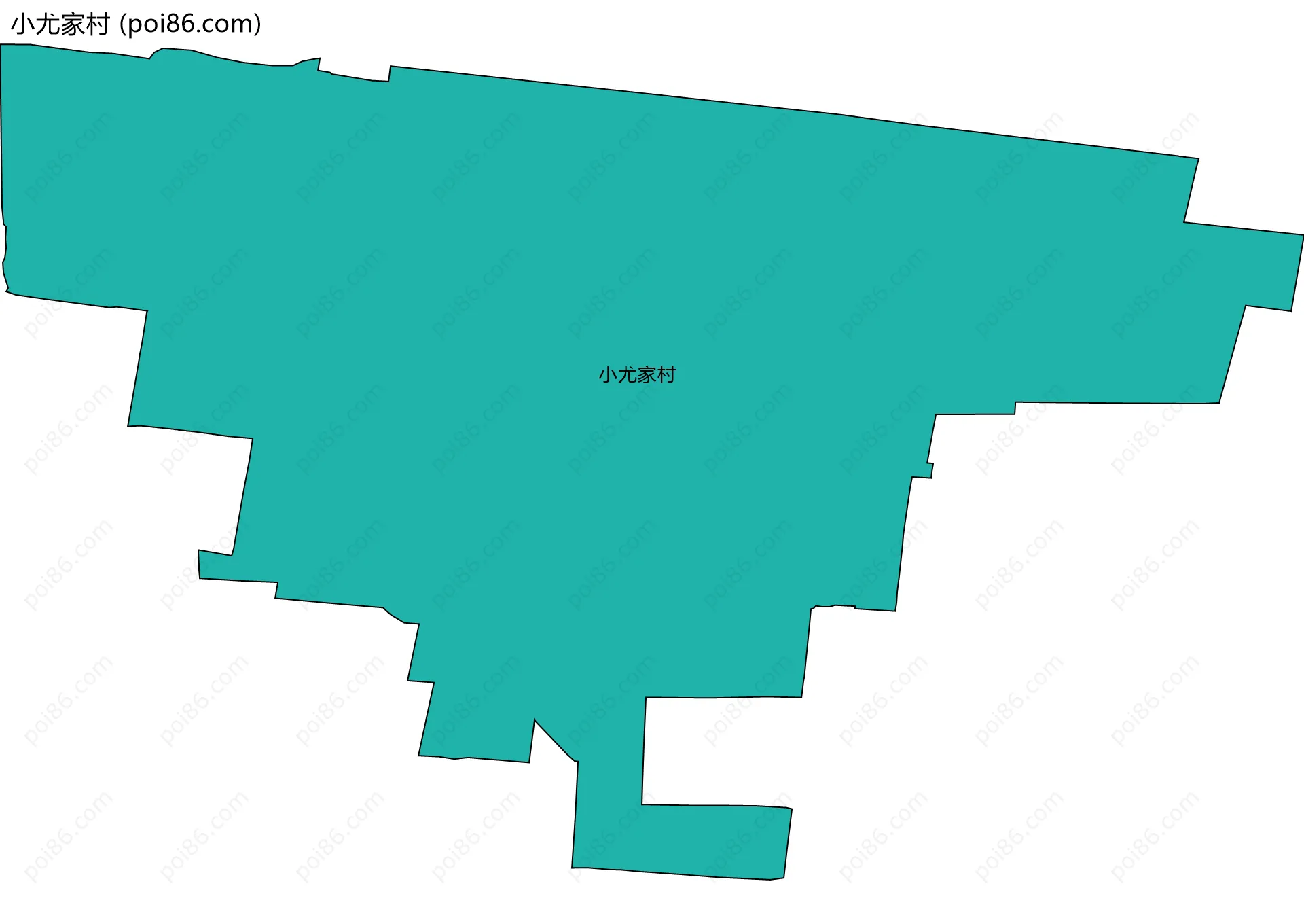 小尤家村边界地图