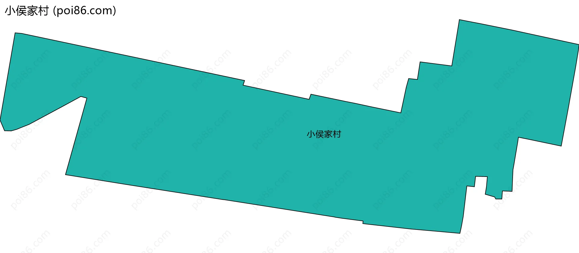 小侯家村边界地图