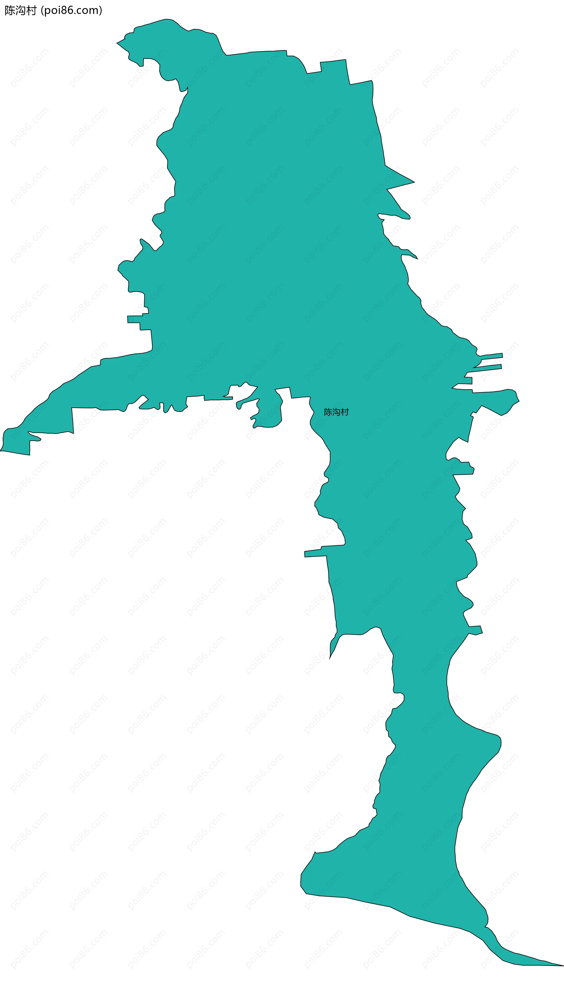 陈沟村边界地图