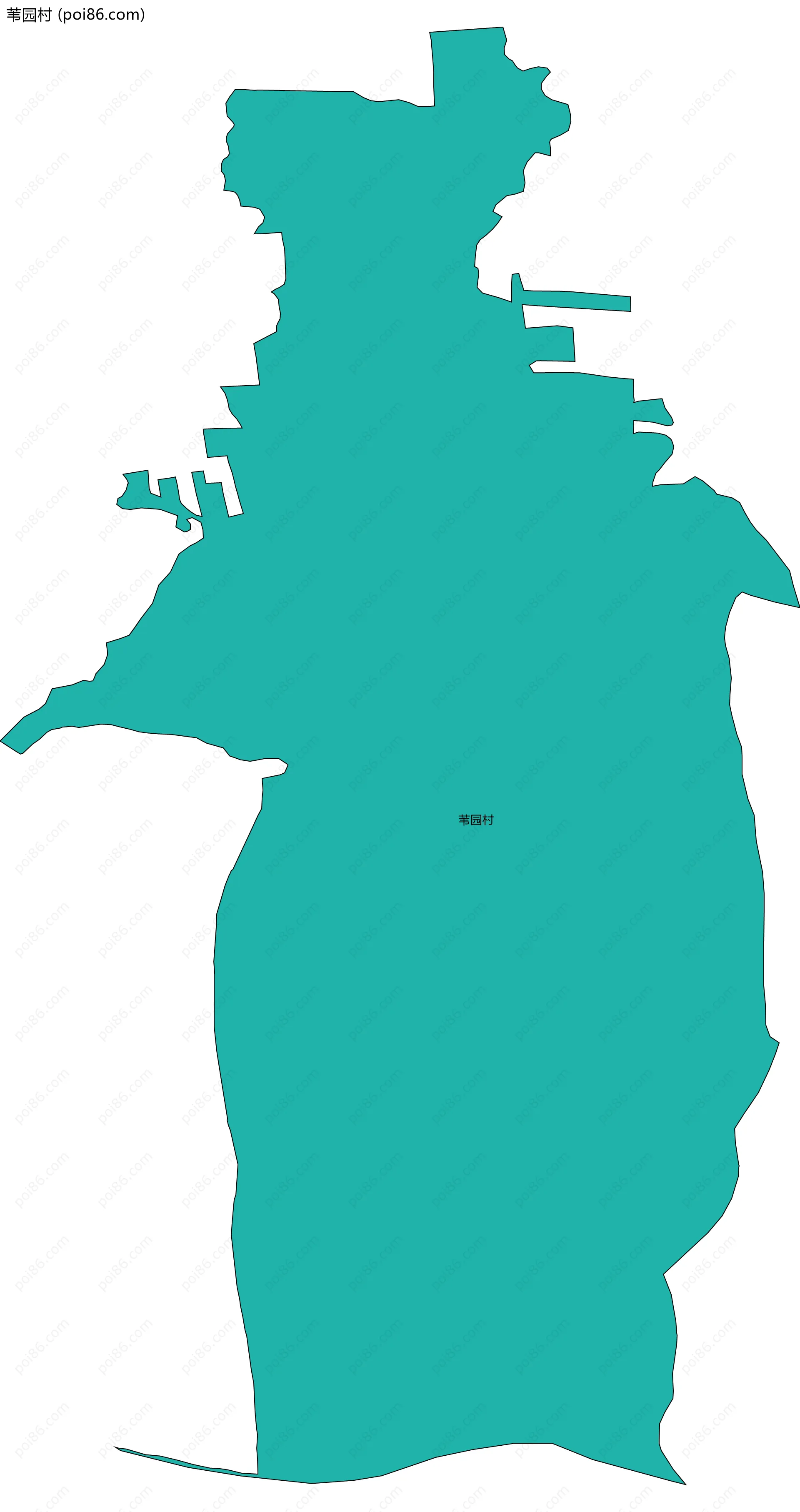 苇园村边界地图