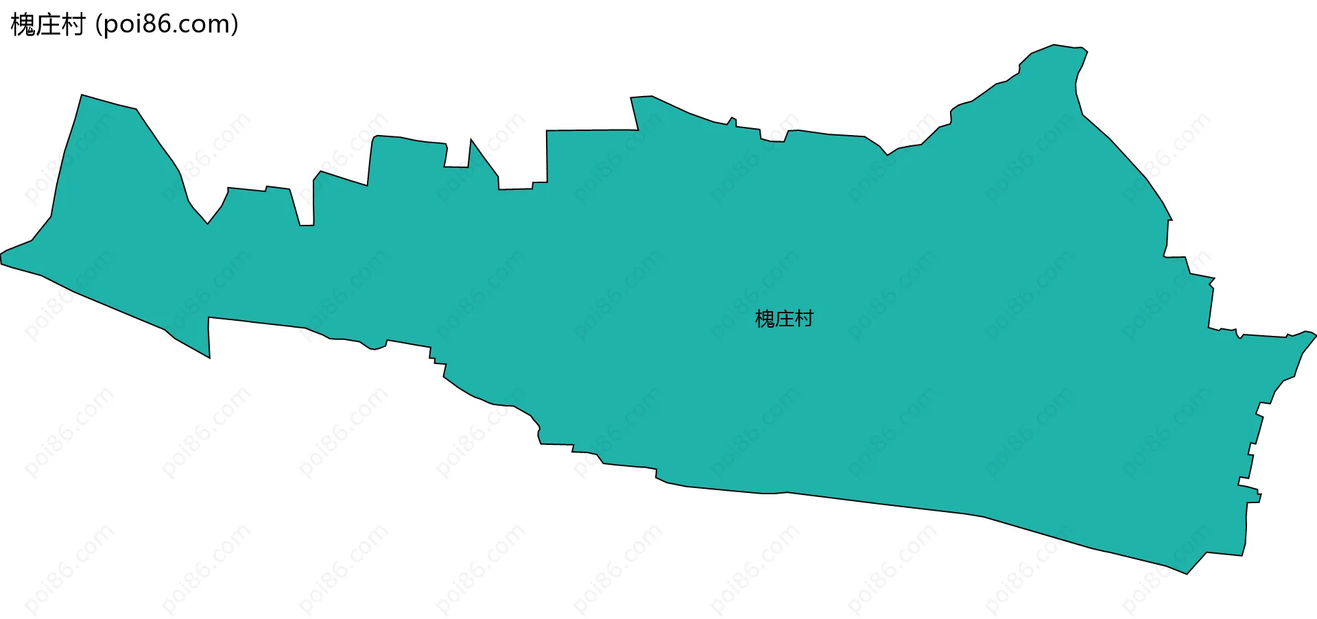 槐庄村边界地图