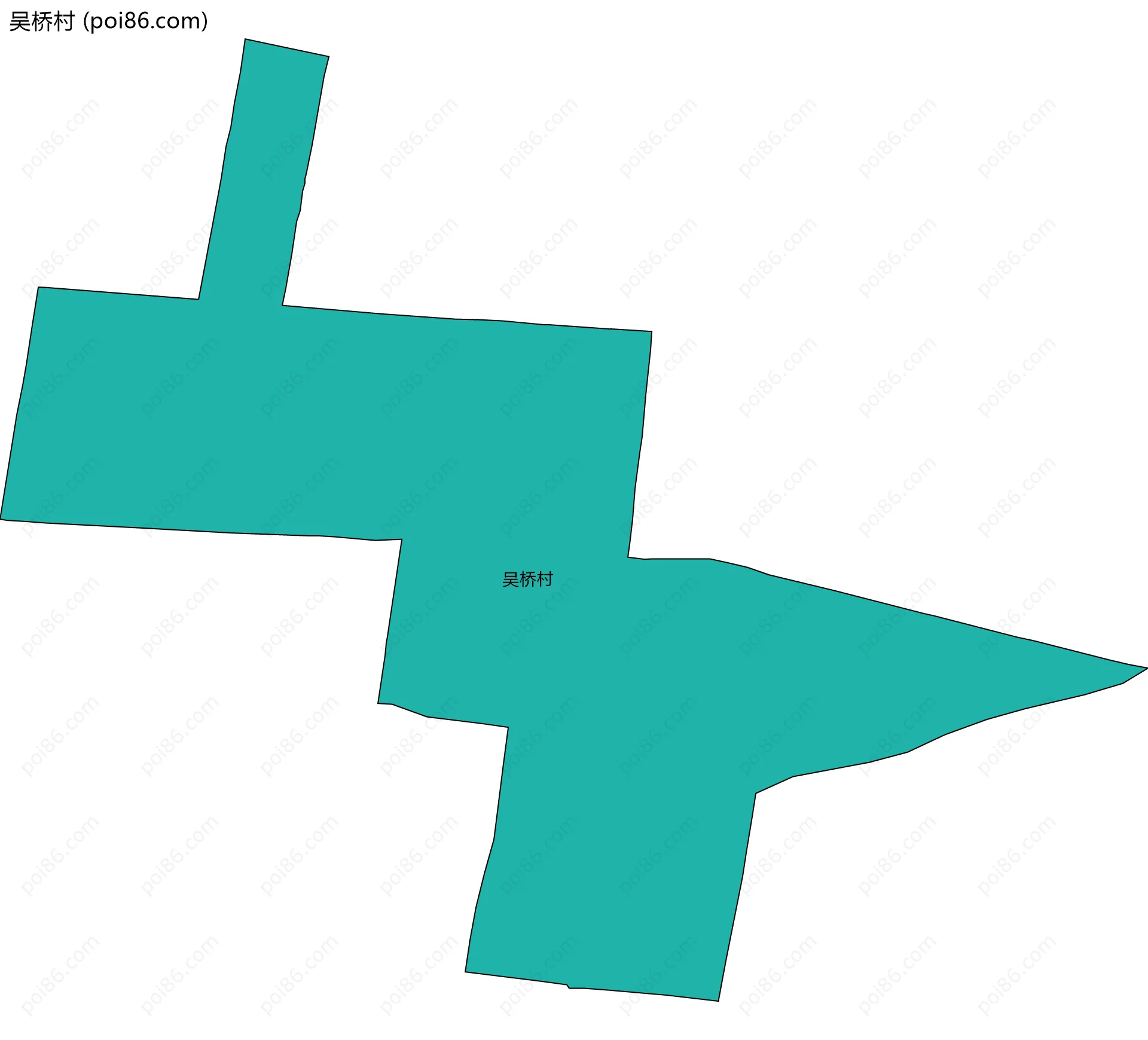 吴桥村边界地图