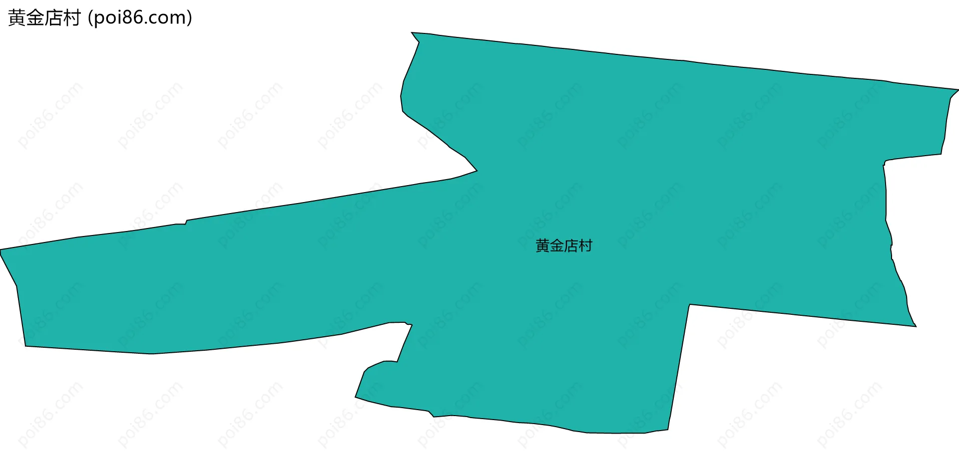 黄金店村边界地图