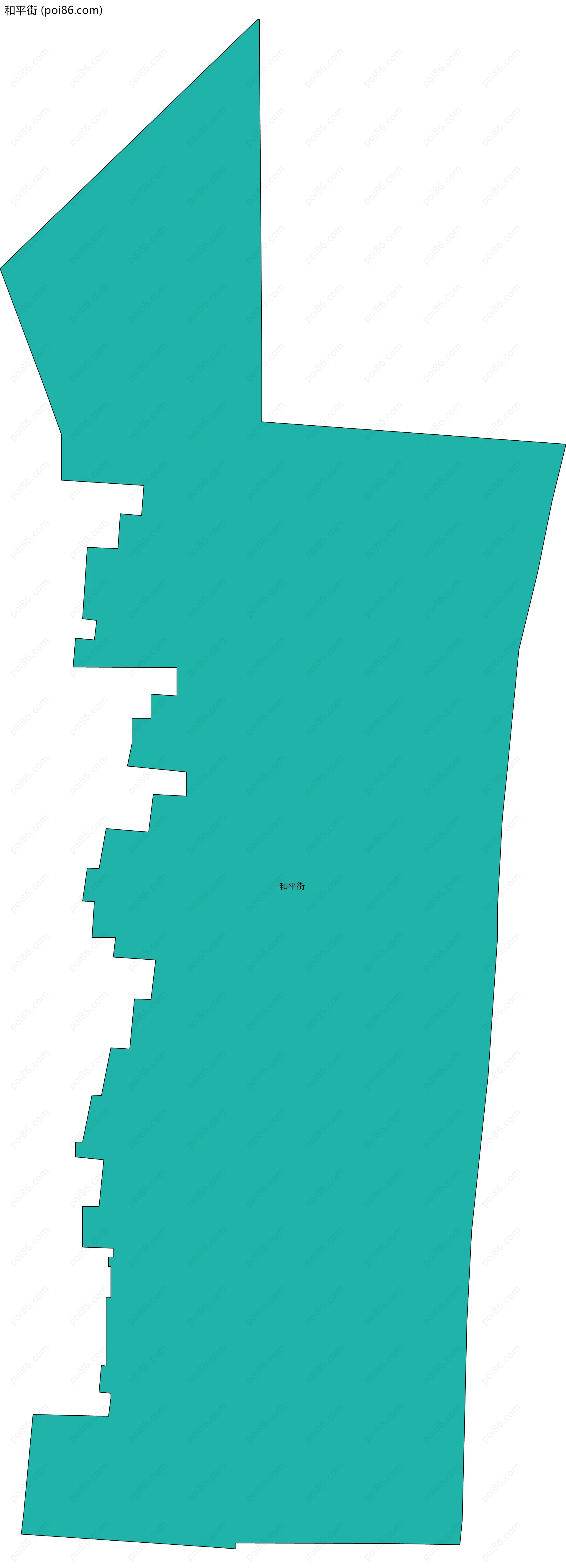 和平街边界地图