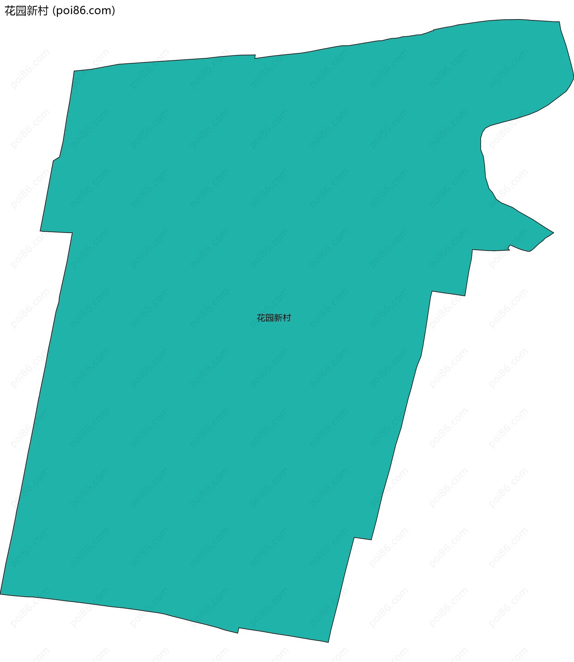 花园新村边界地图