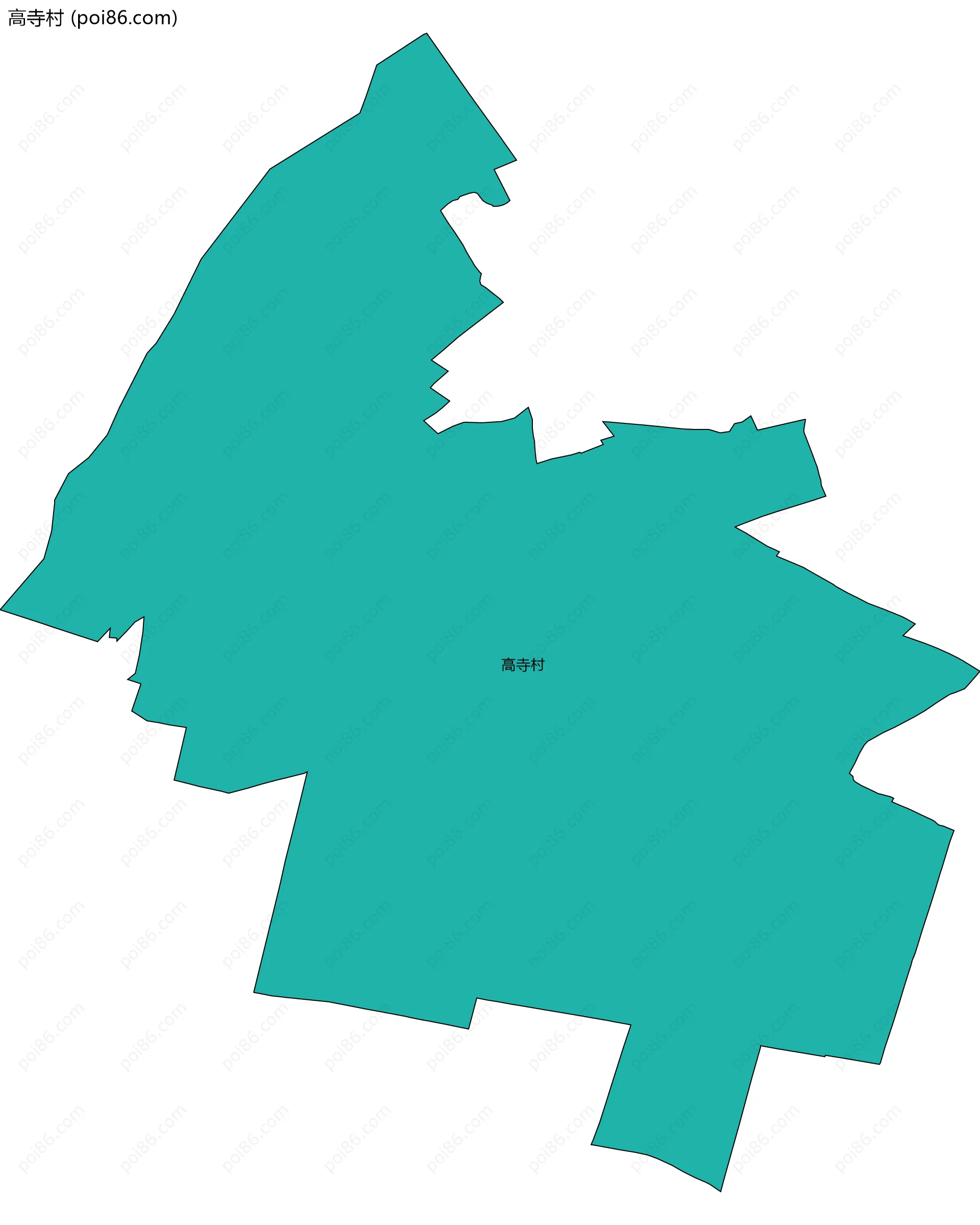 高寺村边界地图