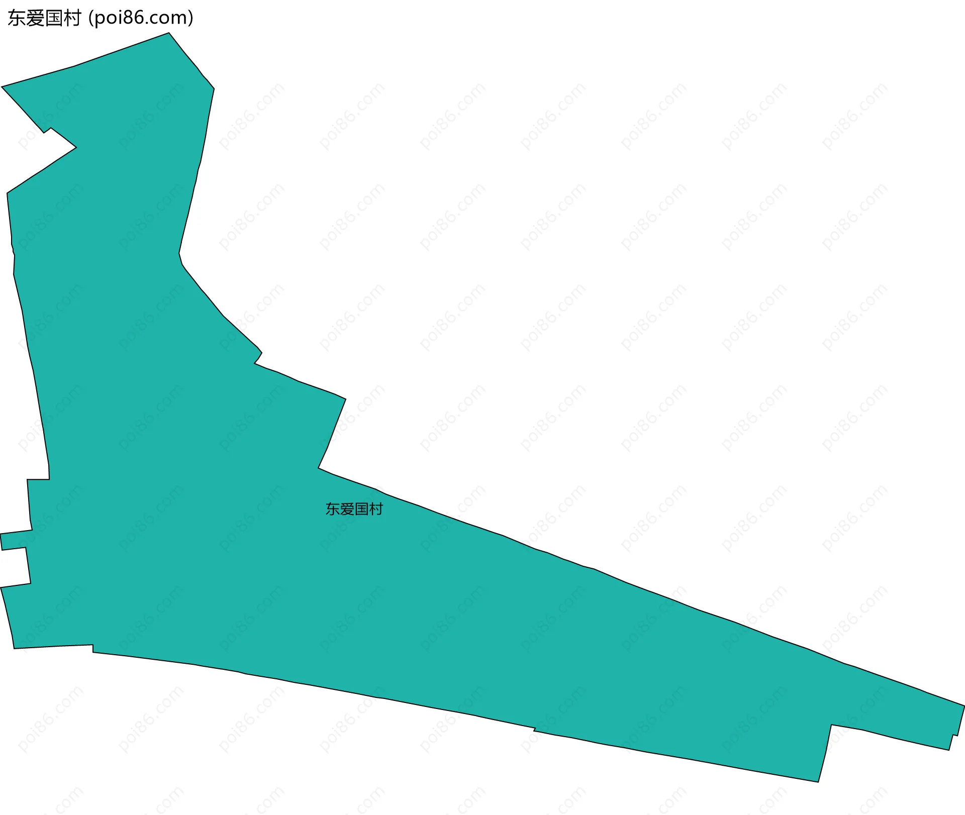 东爱国村边界地图