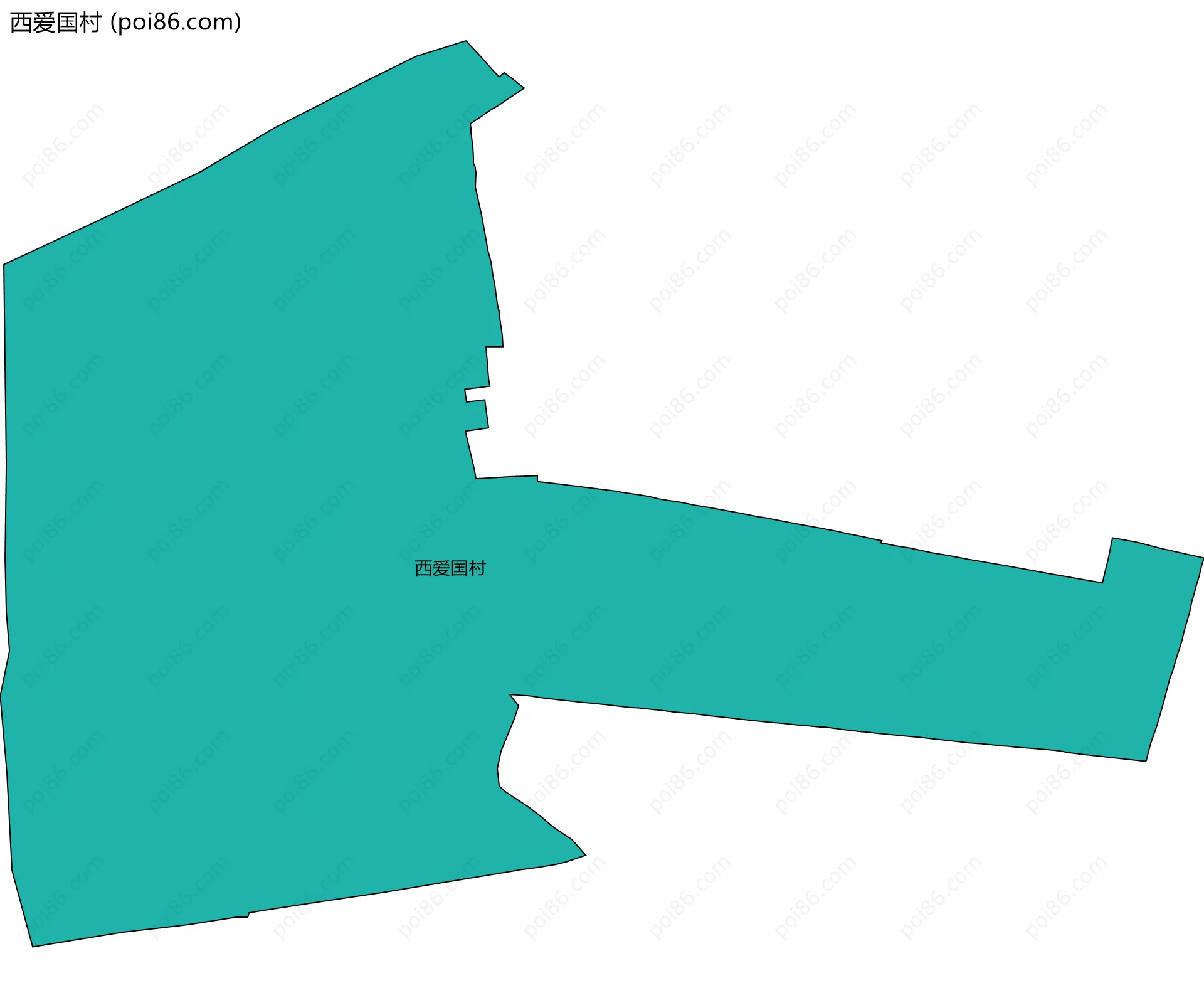 西爱国村边界地图