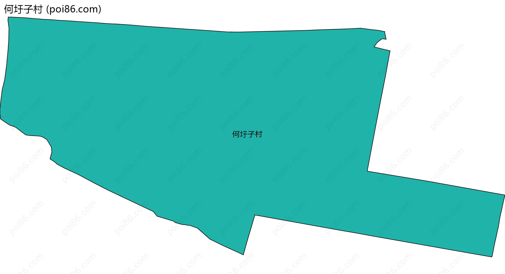 何圩子村边界地图