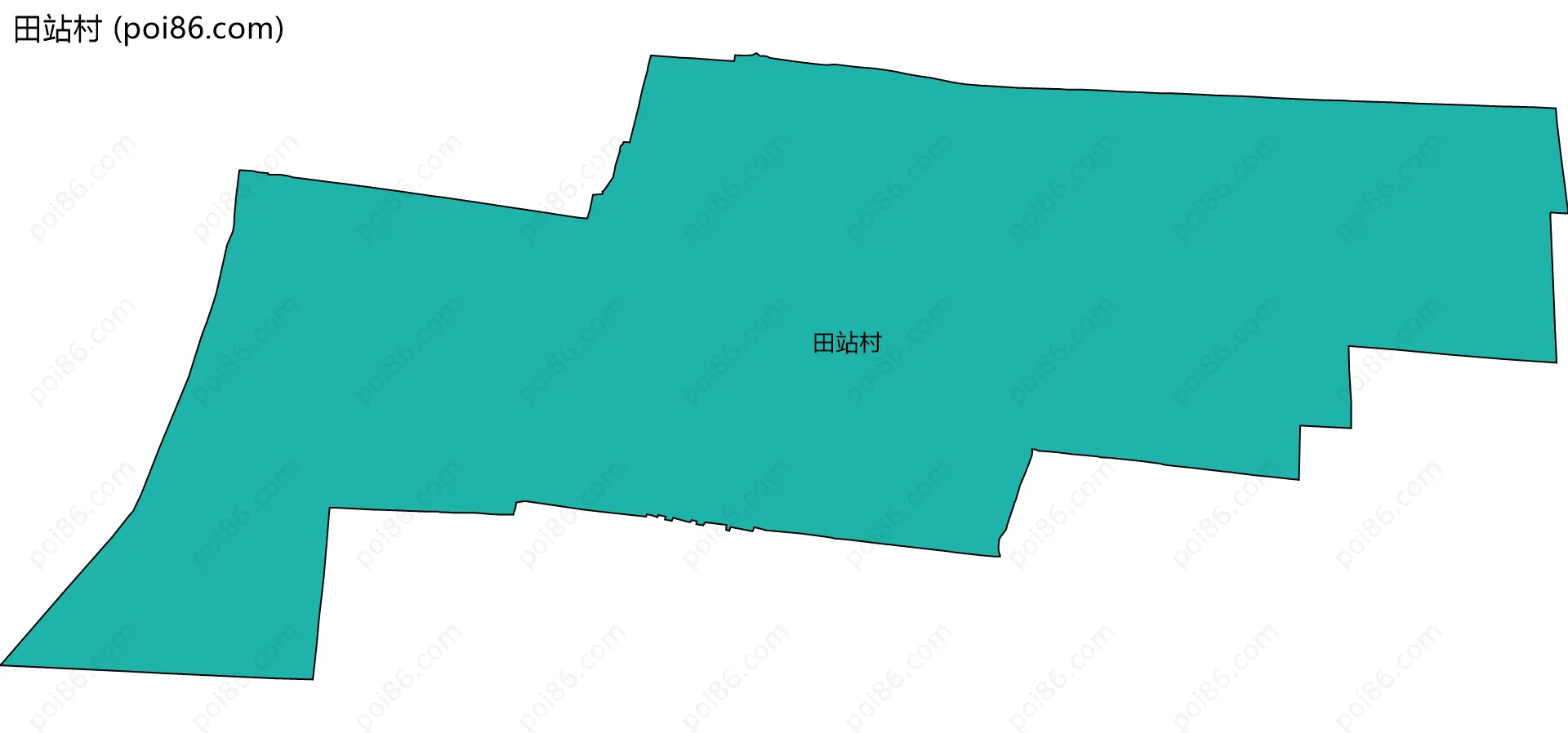 田站村边界地图