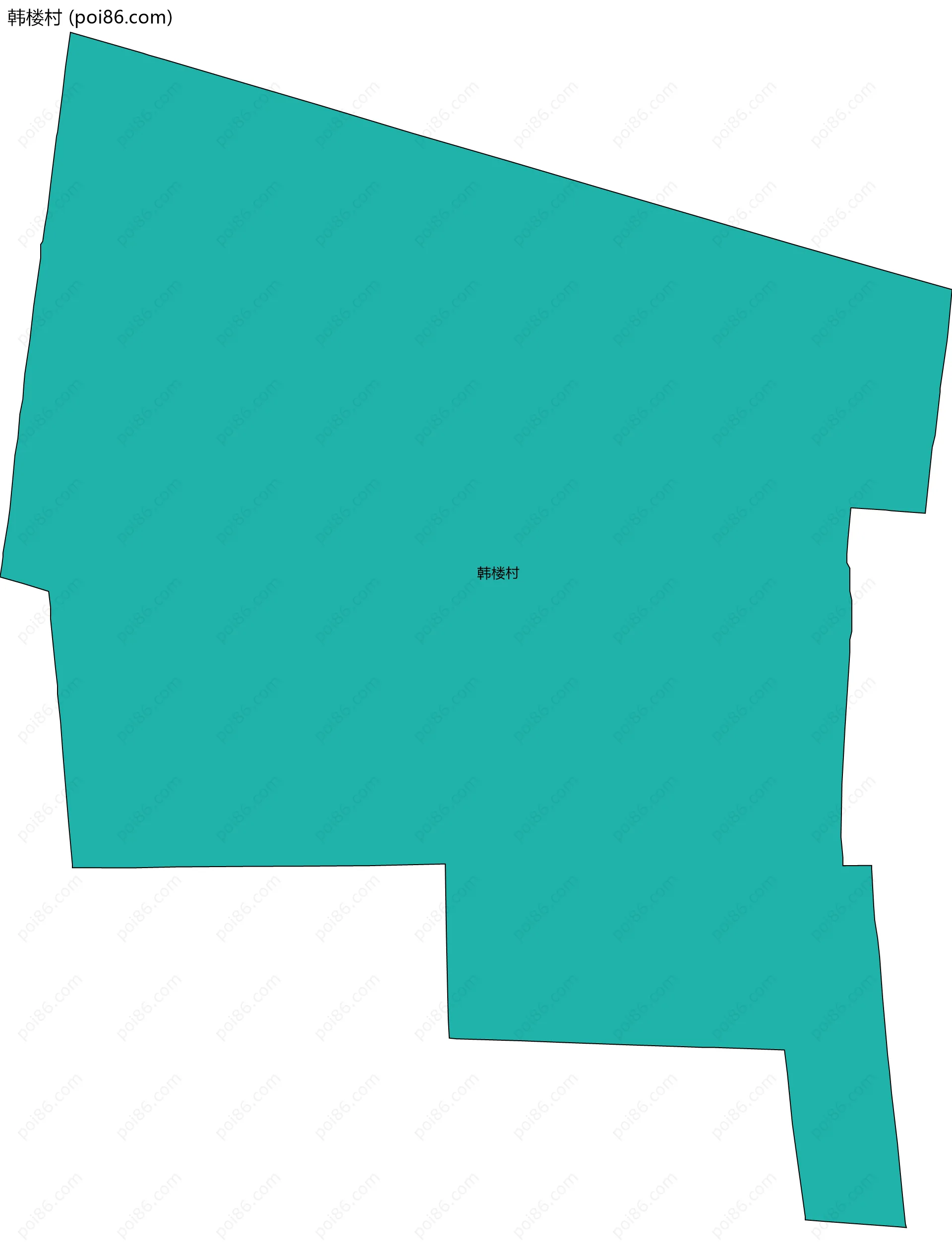 韩楼村边界地图