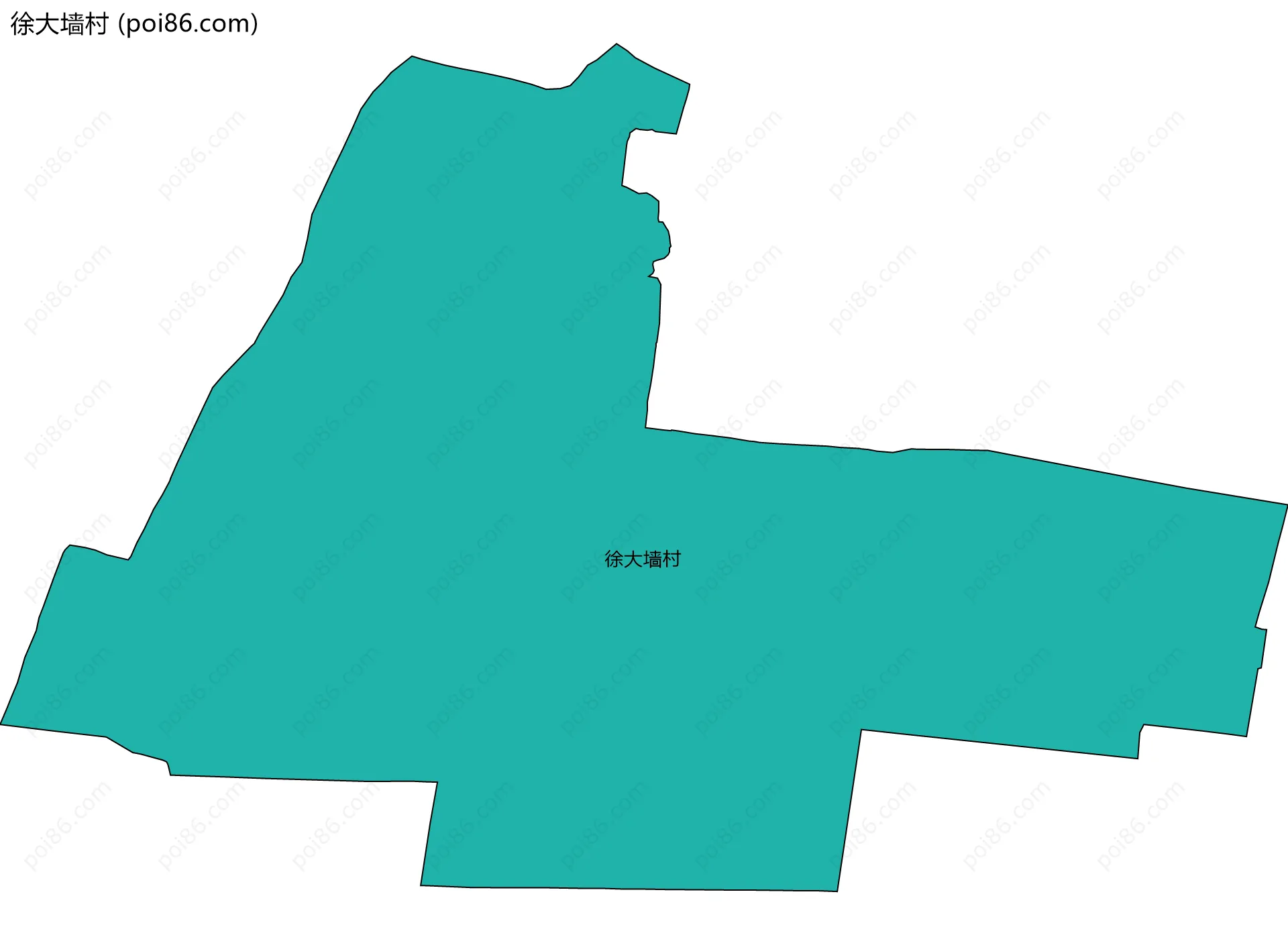 徐大墙村边界地图
