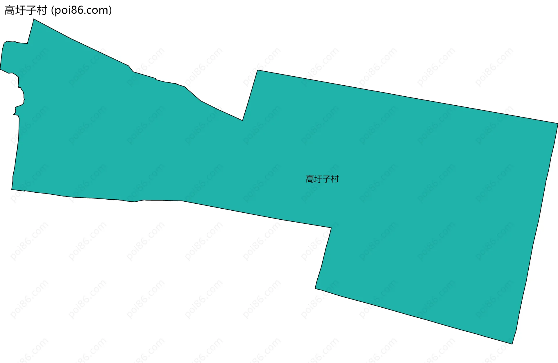 高圩子村边界地图