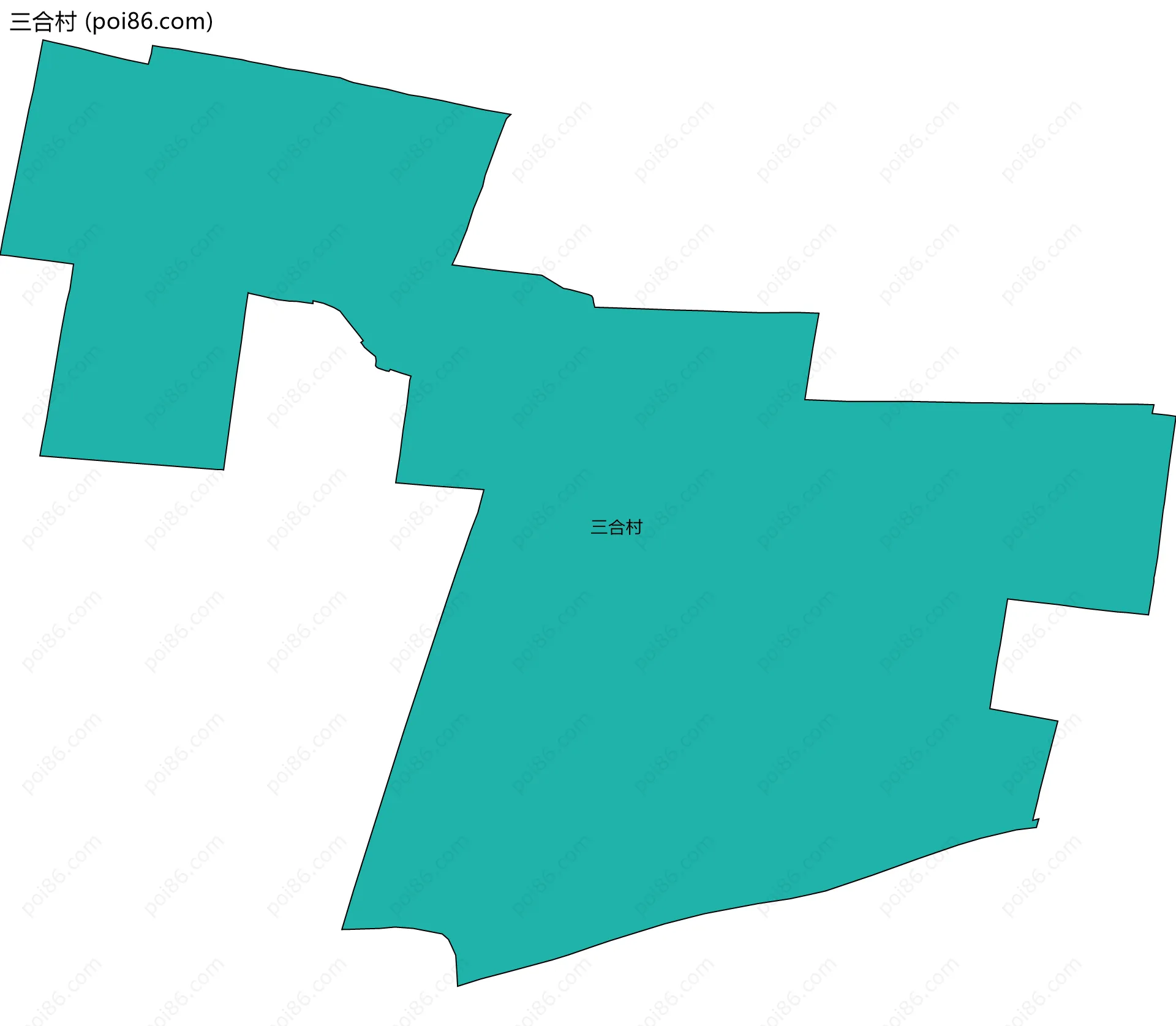 三合村边界地图
