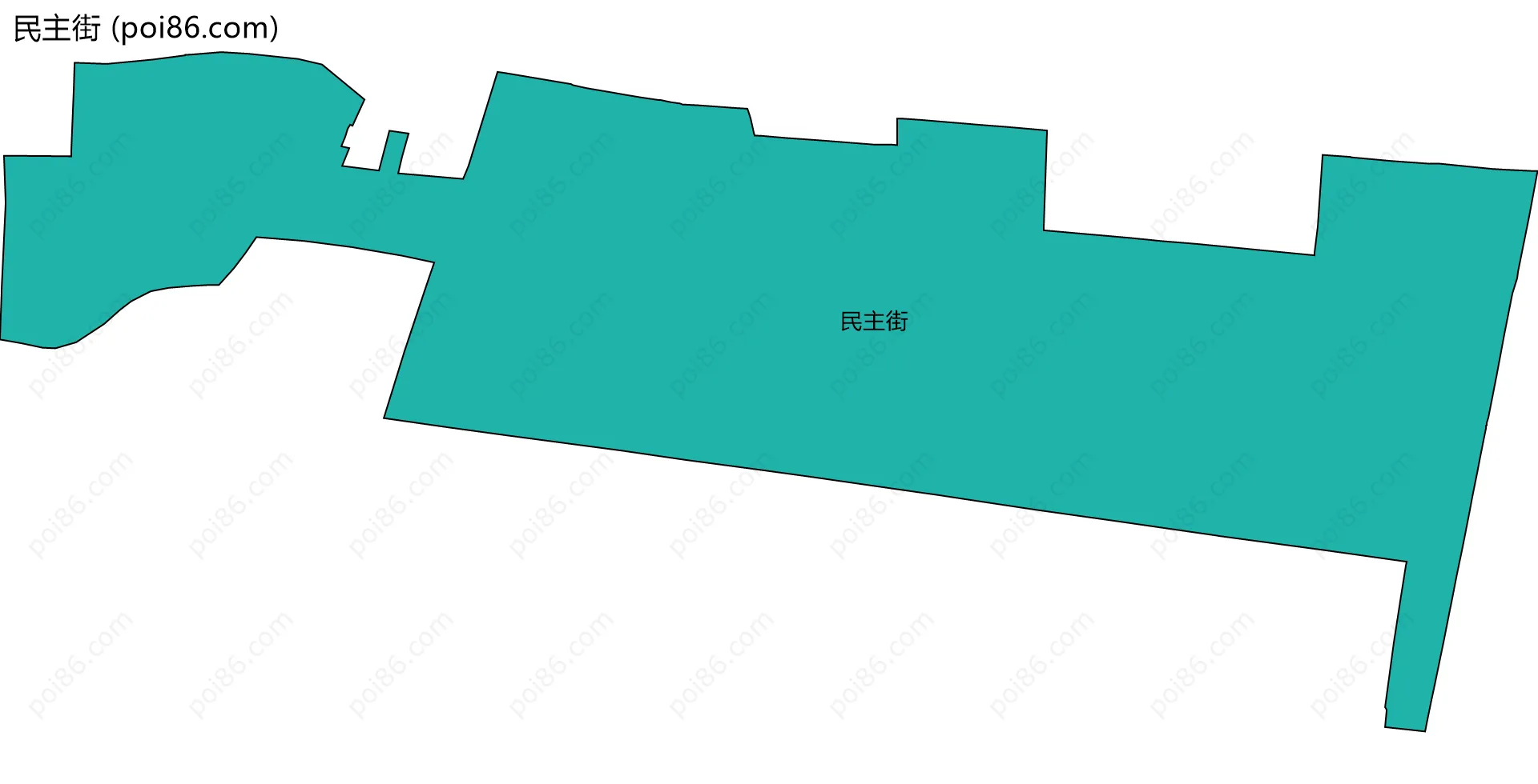 民主街边界地图