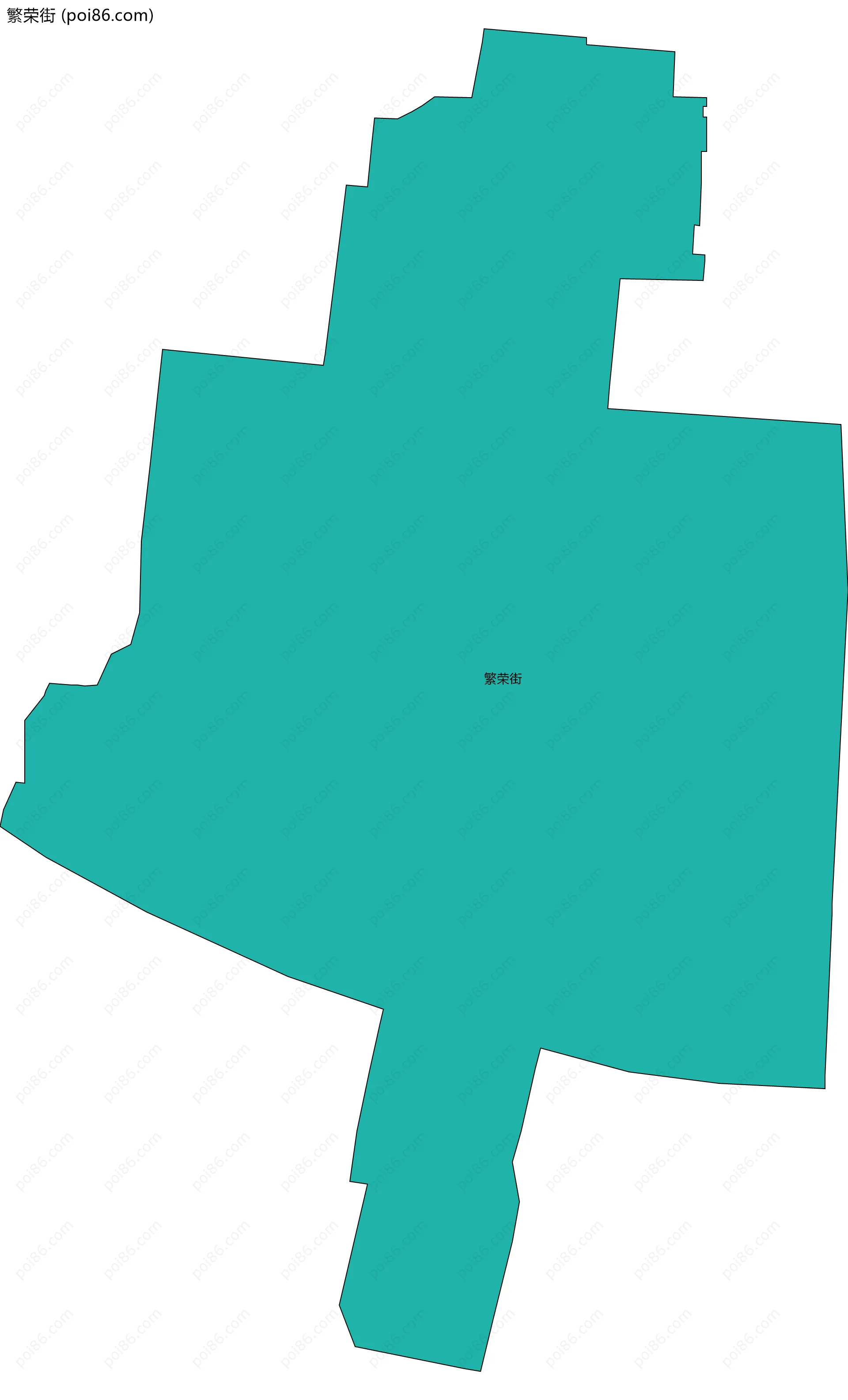 繁荣街边界地图