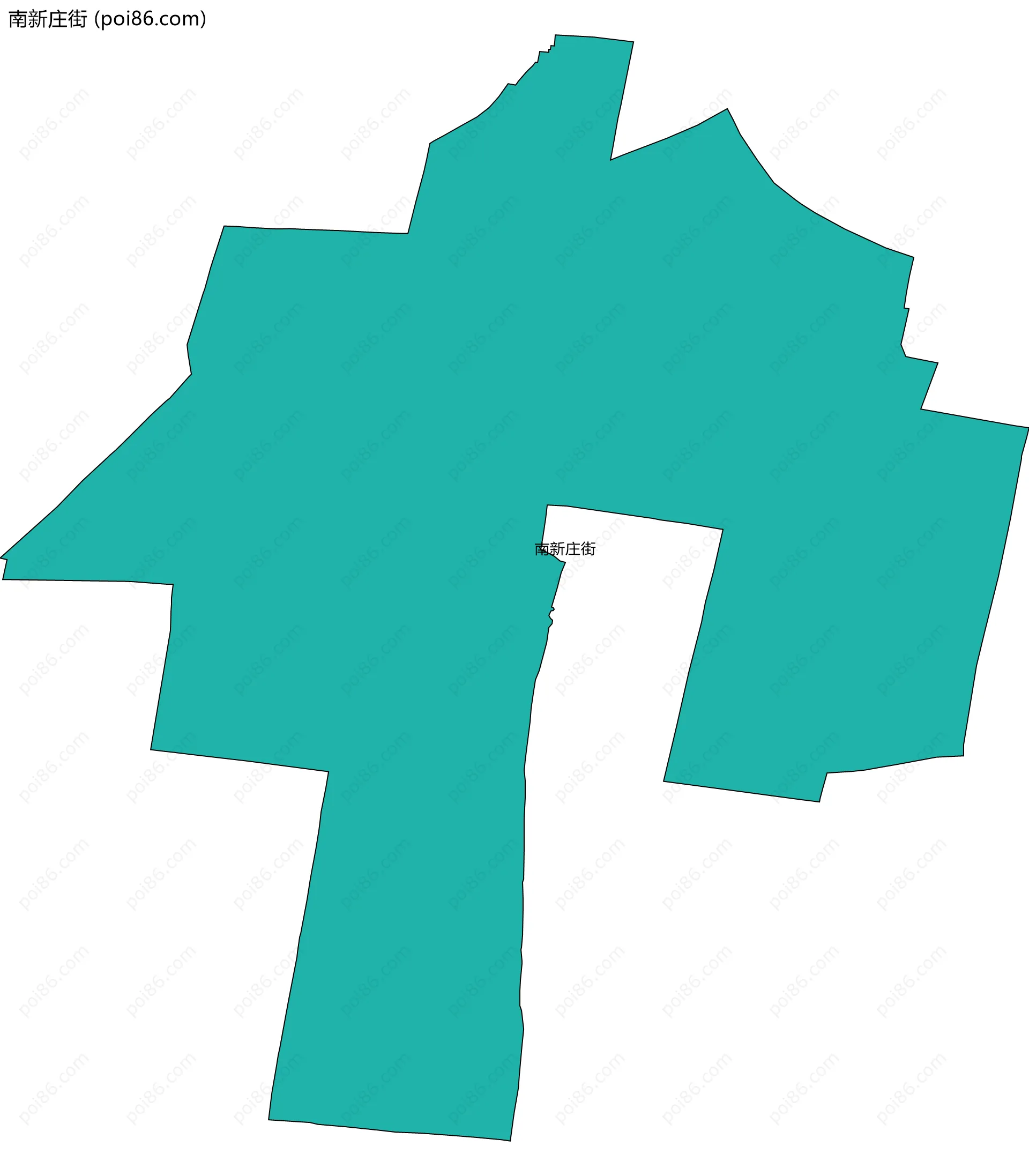 南新庄街边界地图