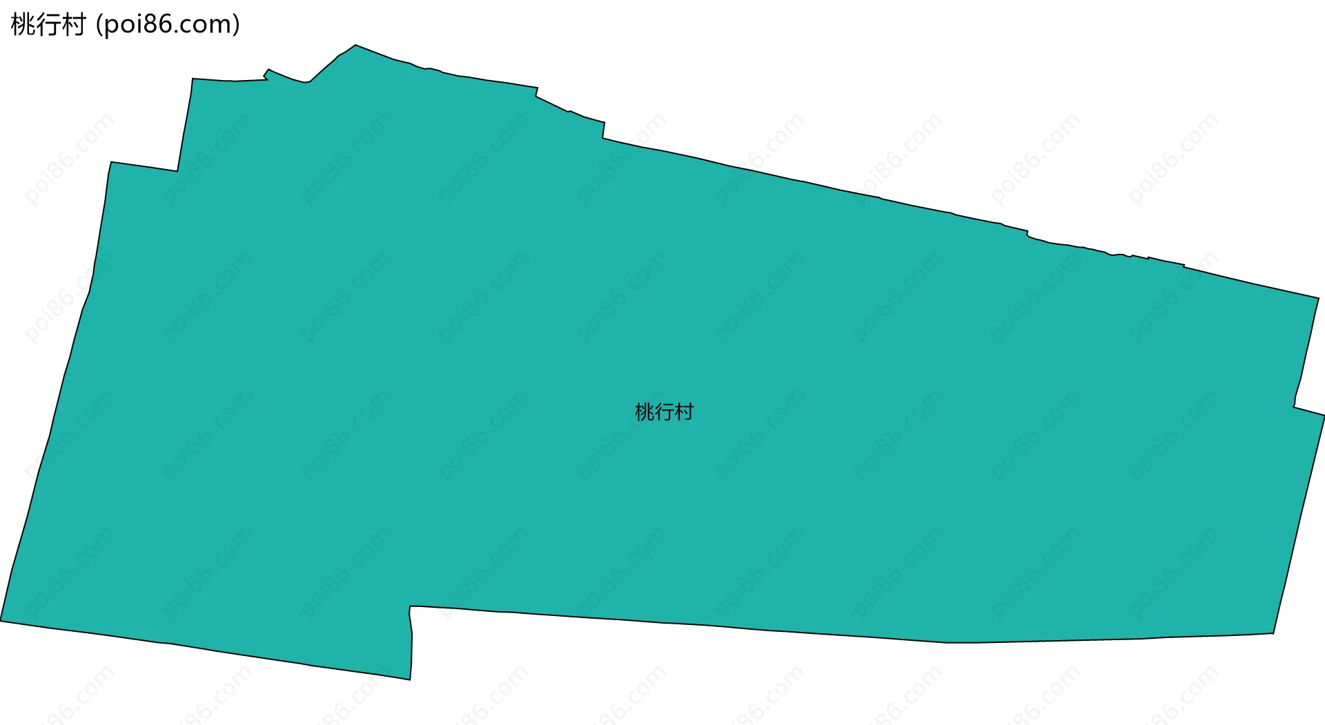 桃行村边界地图