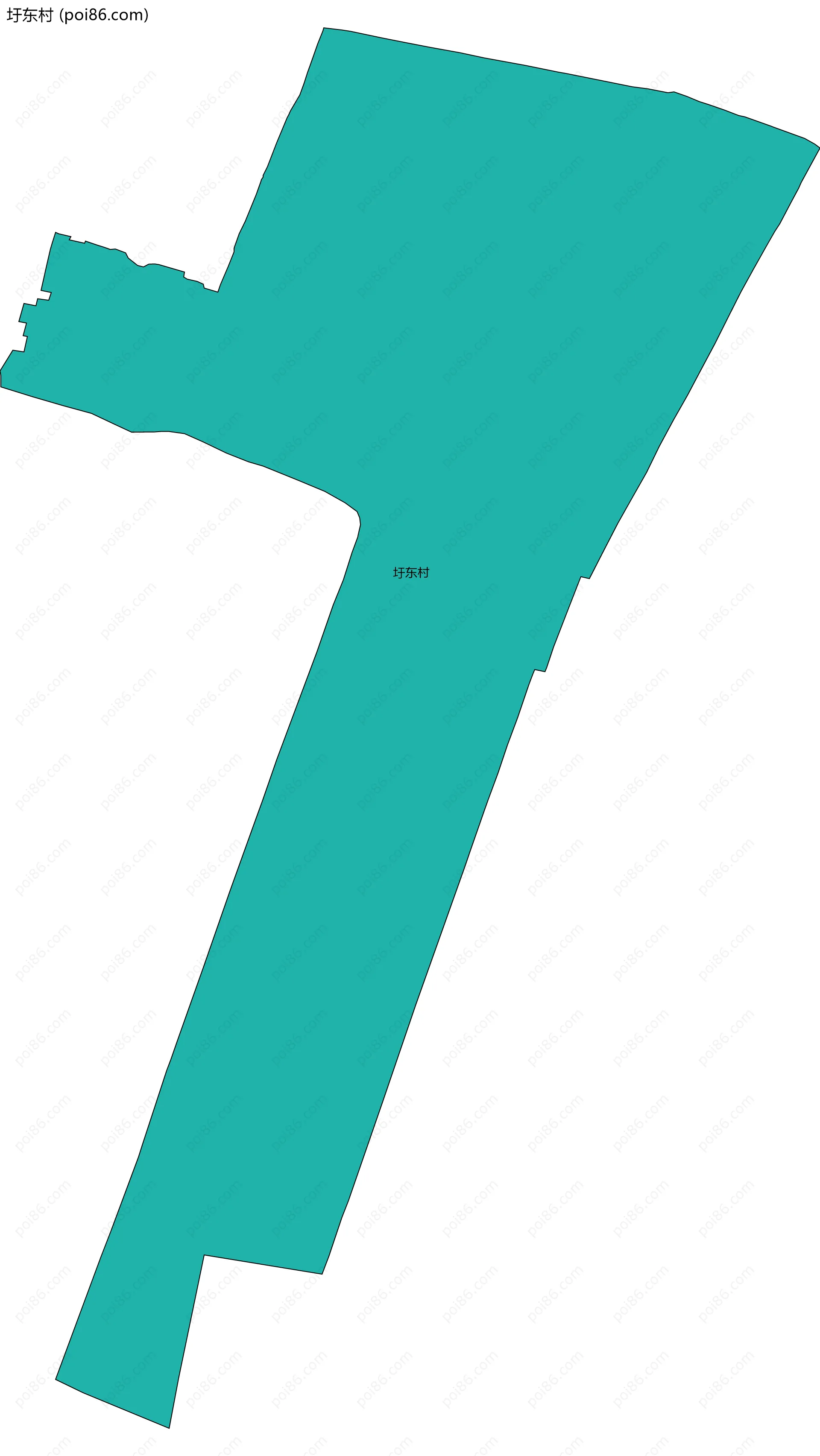 圩东村边界地图