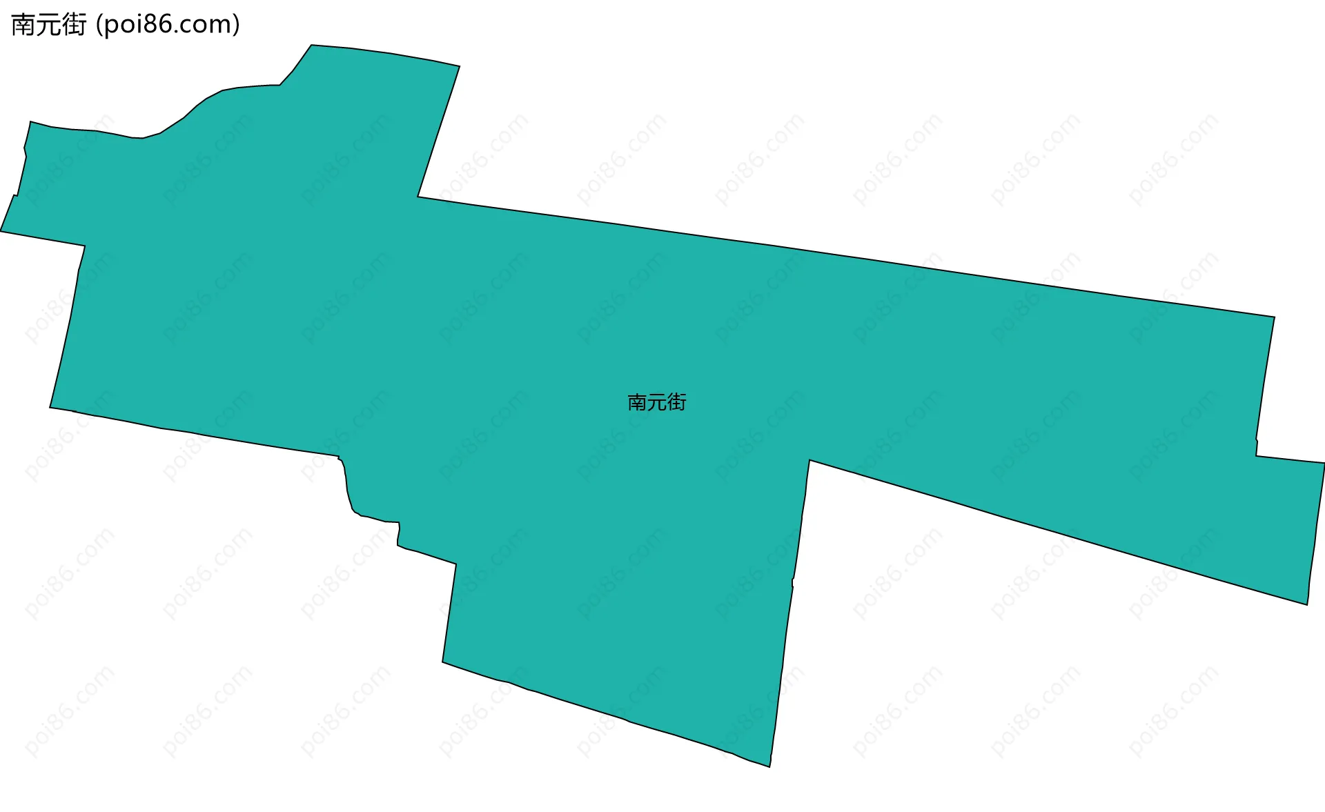 南元街边界地图