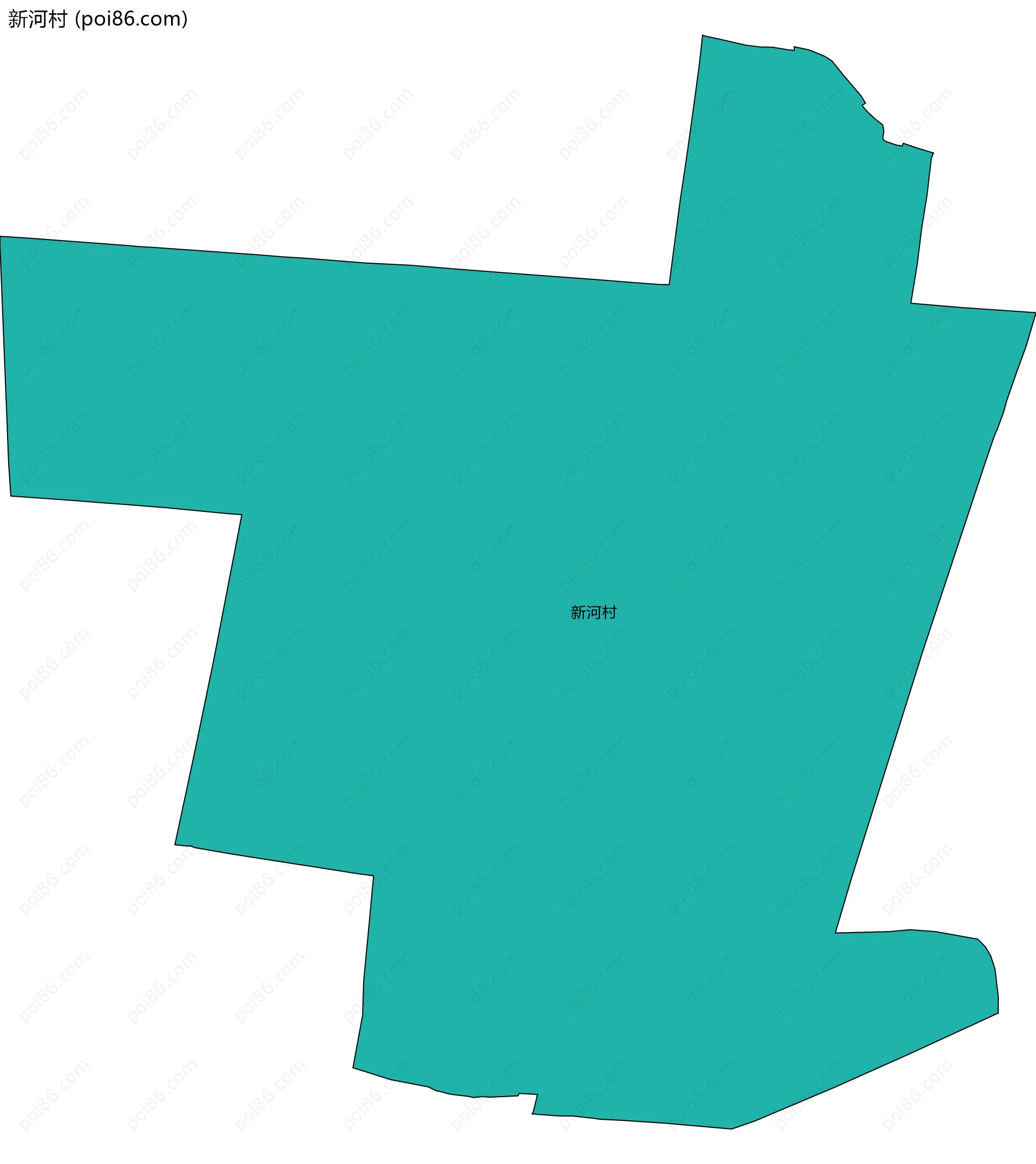 新河村边界地图