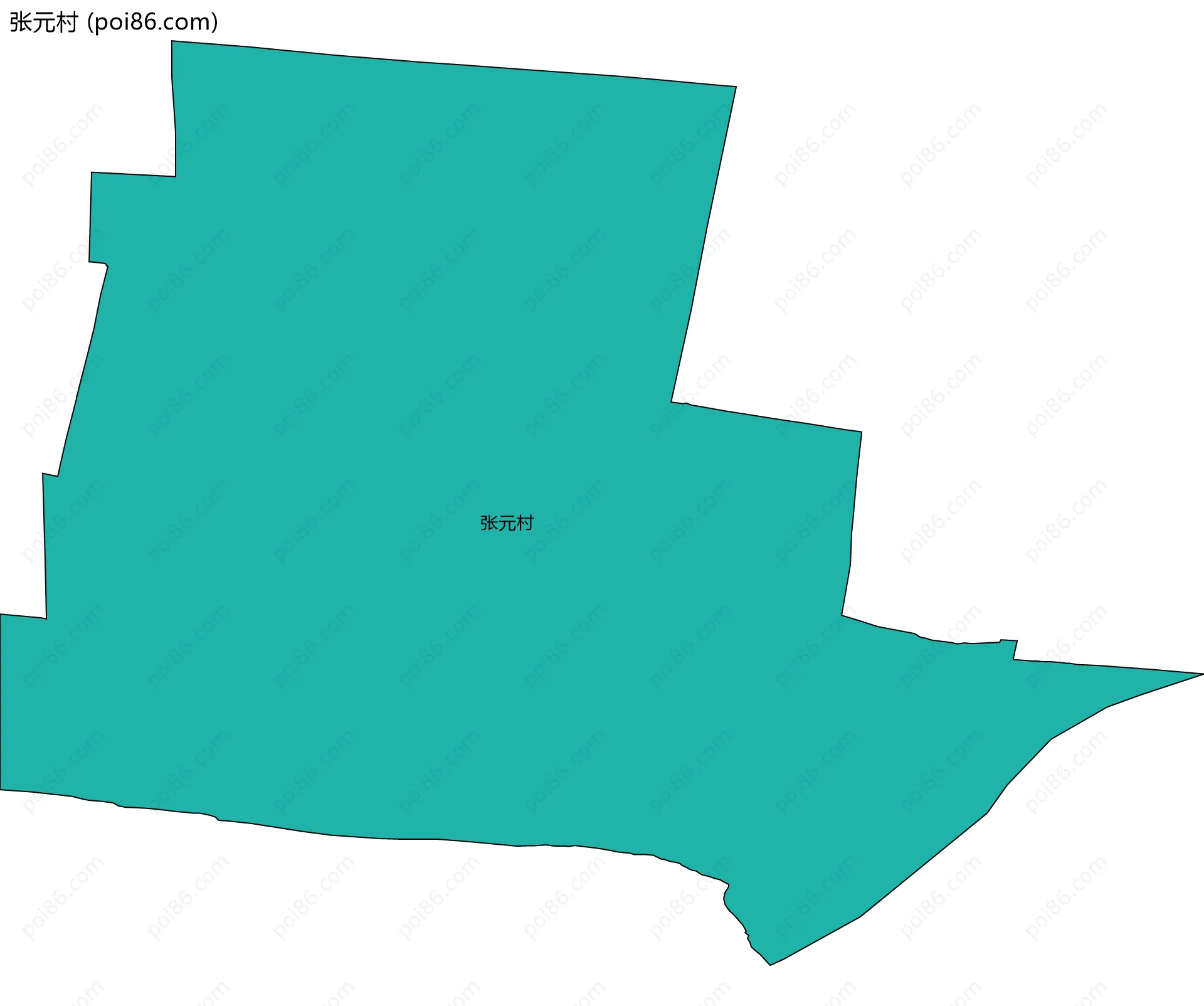 张元村边界地图