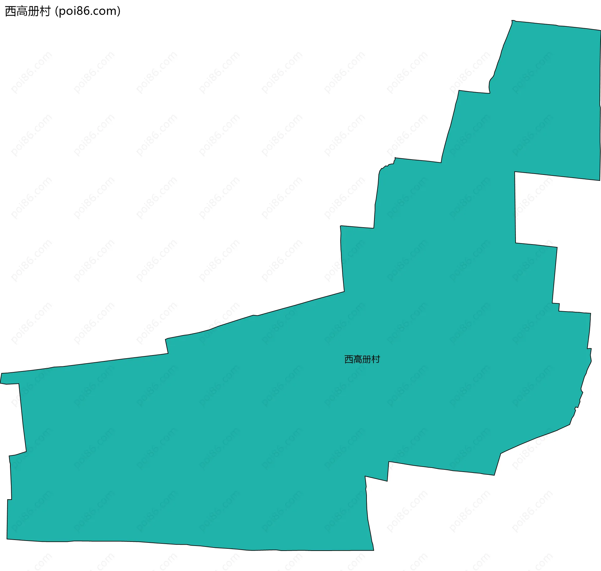 西高册村边界地图