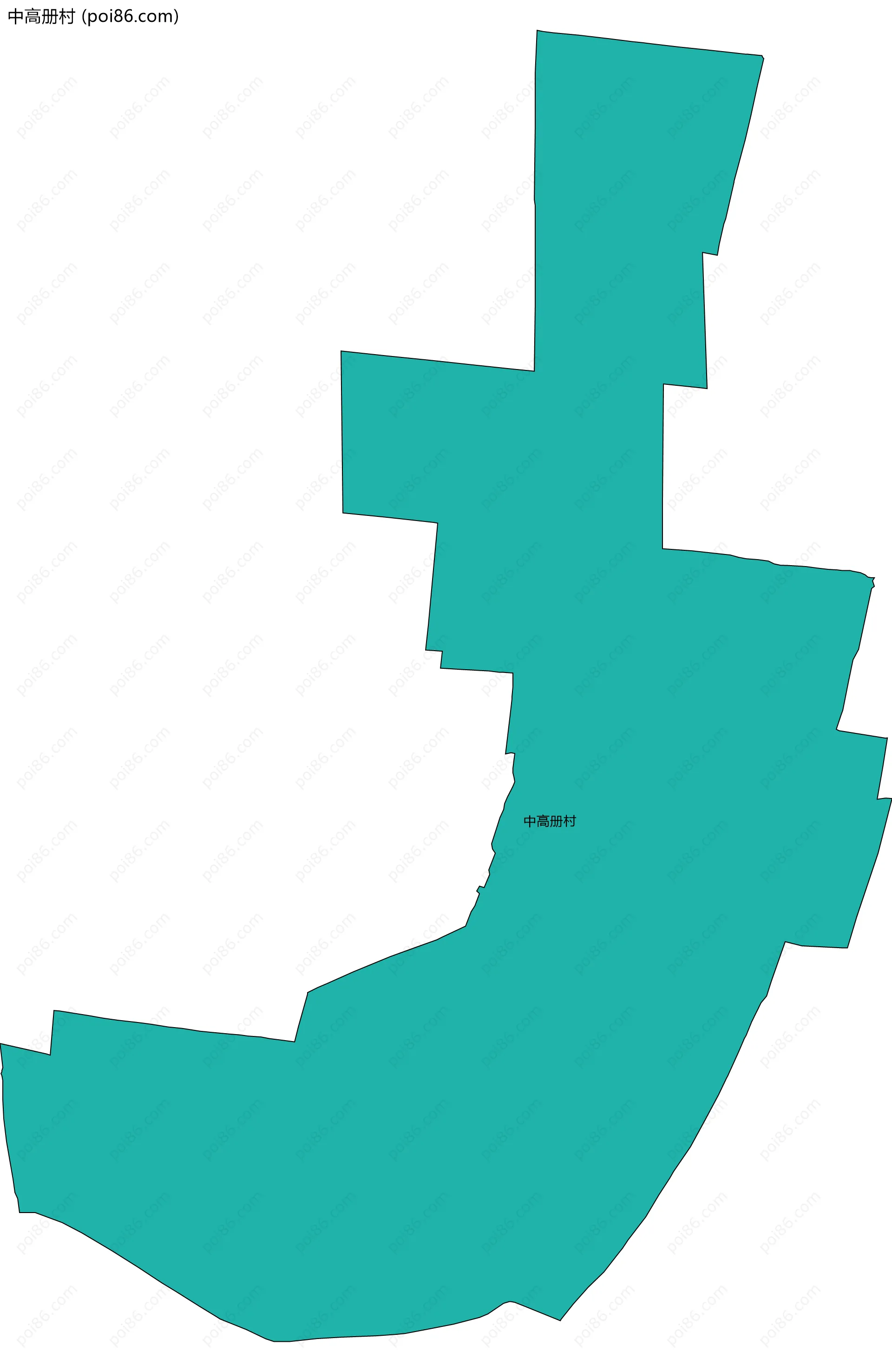 中高册村边界地图