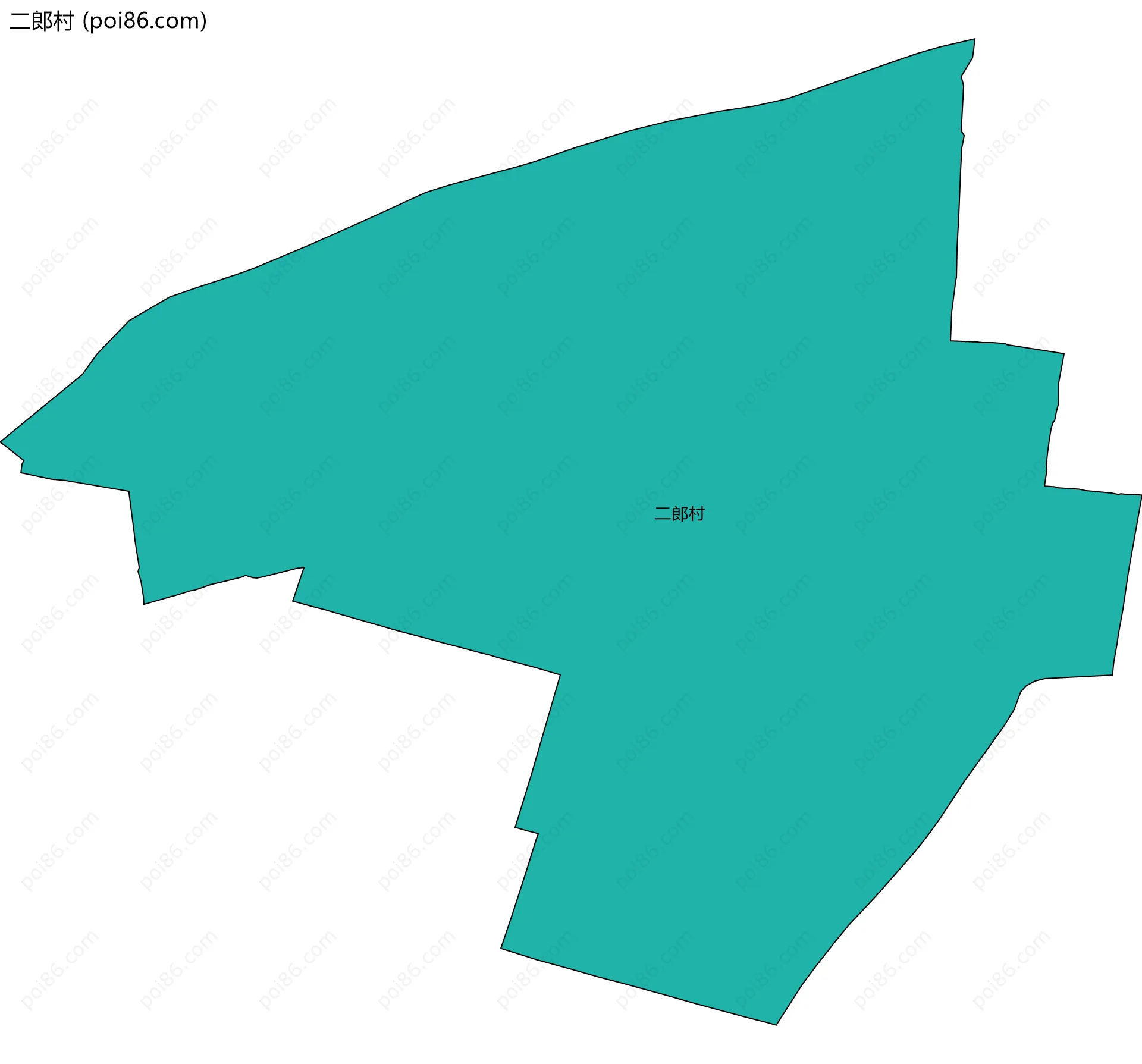 二郎村边界地图