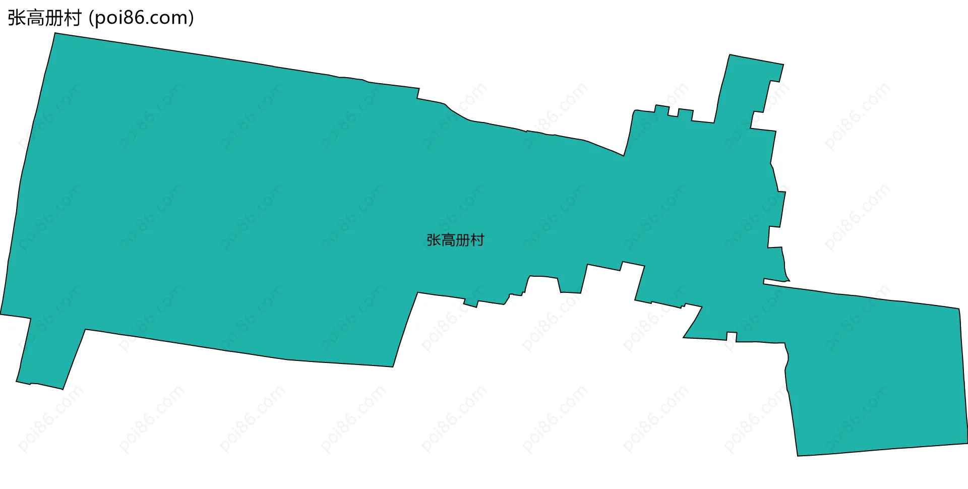 张高册村边界地图