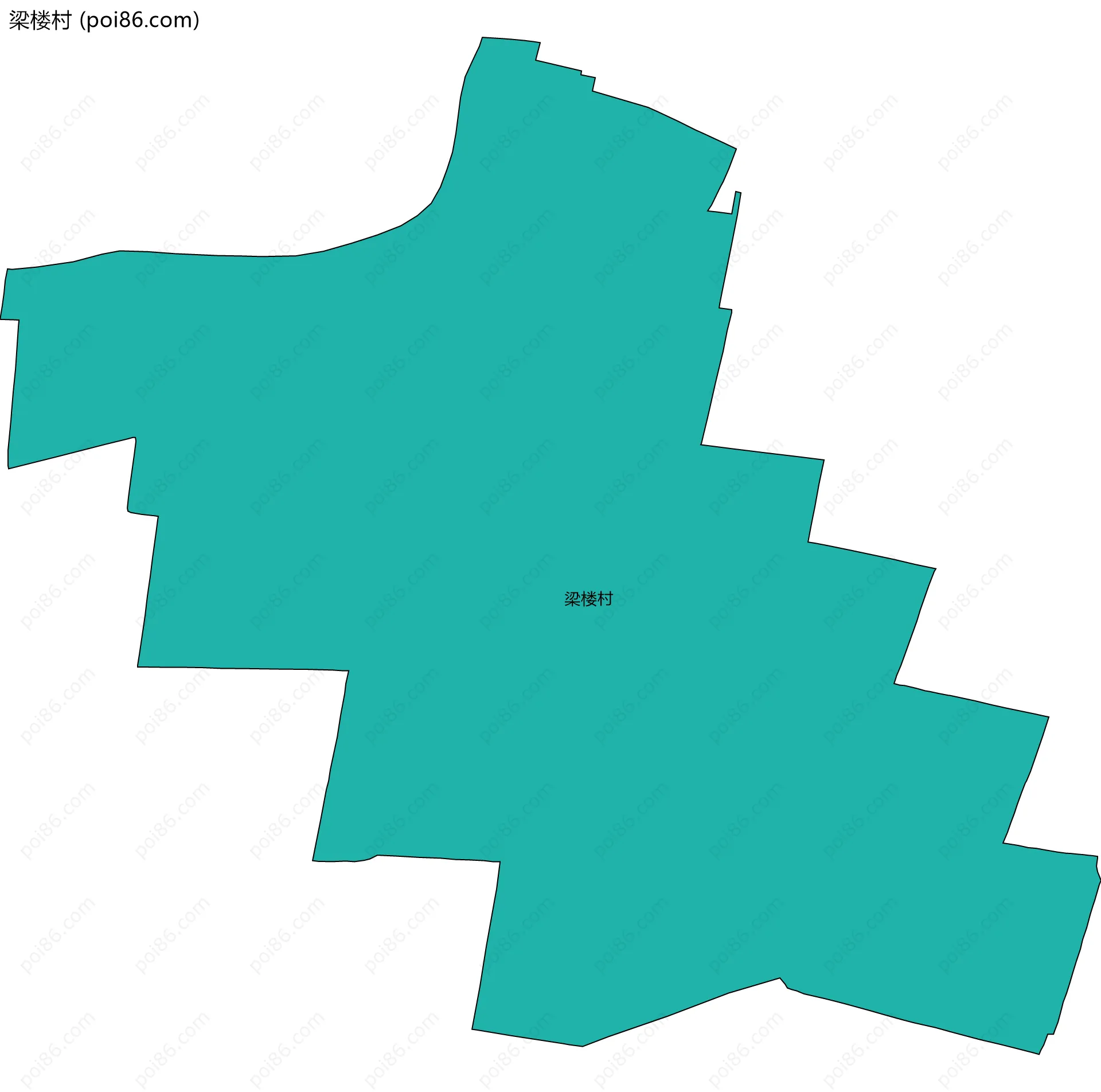 梁楼村边界地图