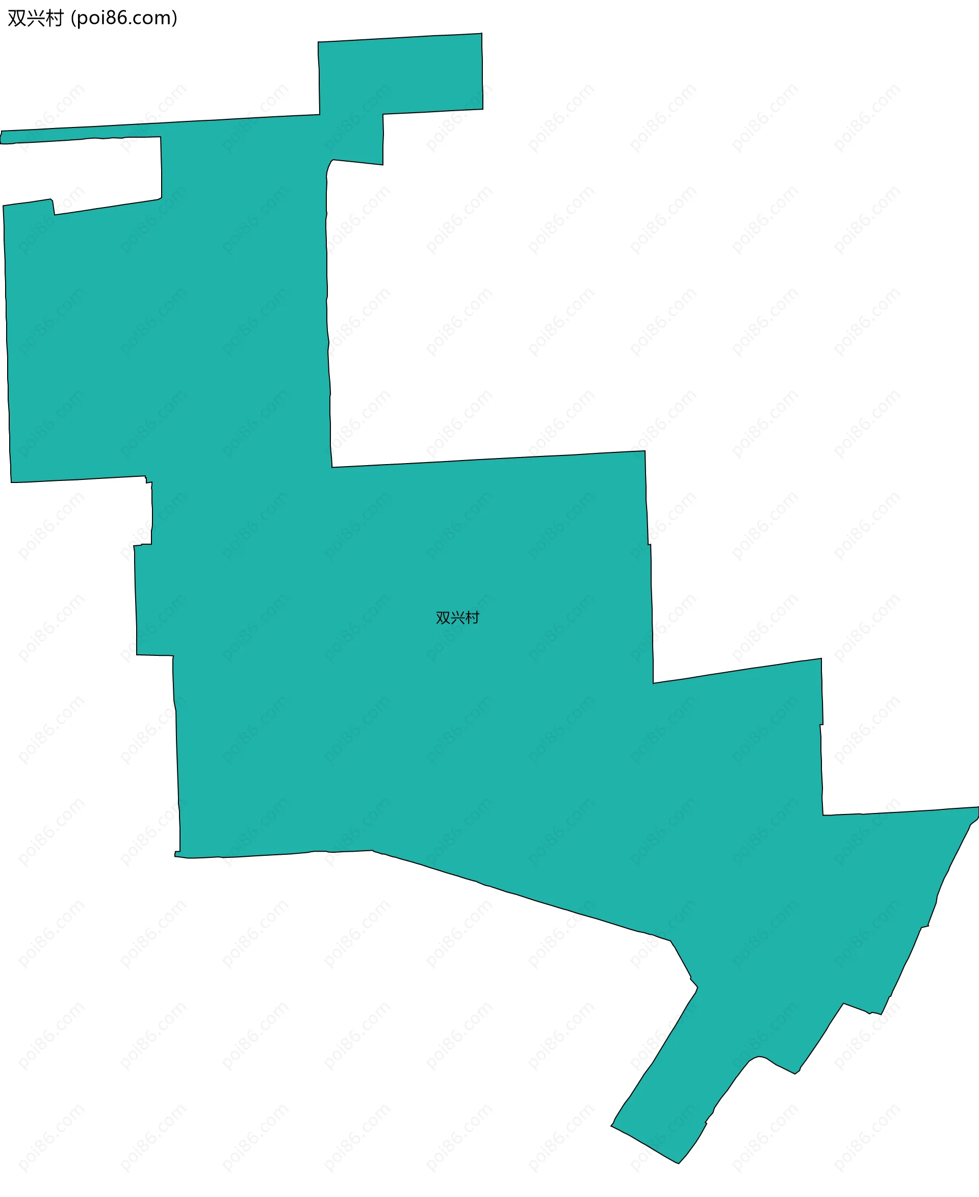 双兴村边界地图